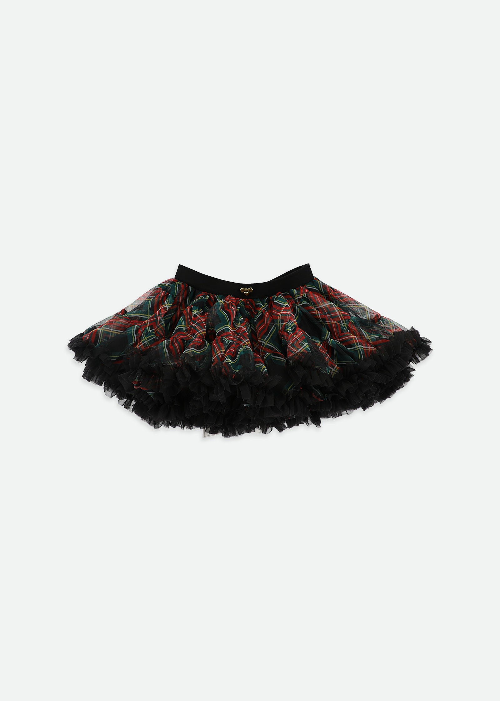 Kitty Tartan Baby Tutu Black