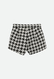 Laetitia Houndstooth Shorts with Bow Black