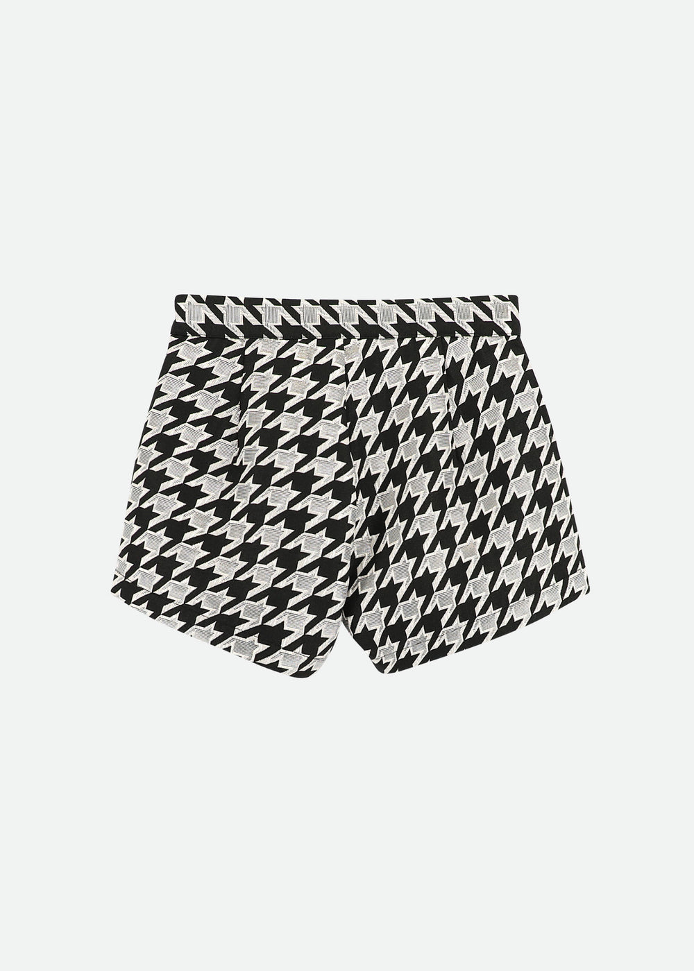 Laetitia Houndstooth Shorts with Bow Black