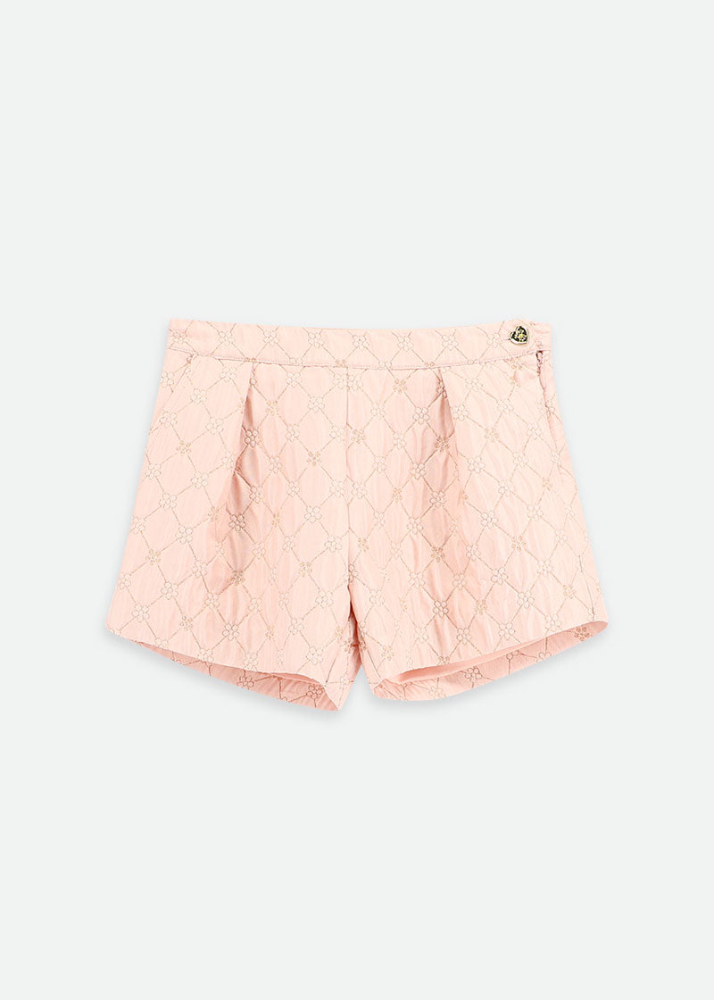 Pink flower shorts on sale