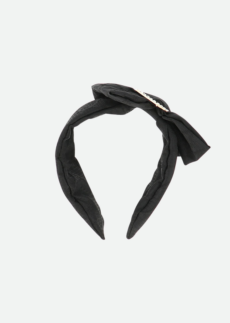 Lana Heart Jacqaurd headband Black