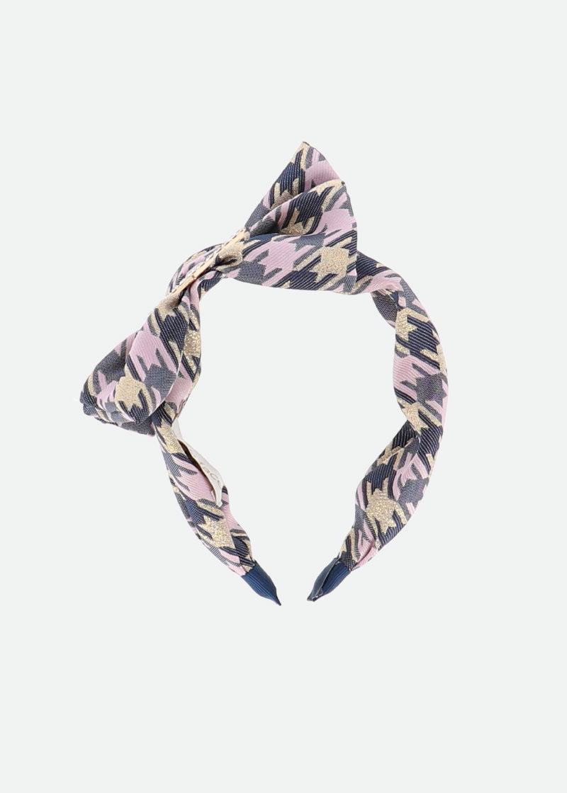 Lana Houndstooth Headband Lilac