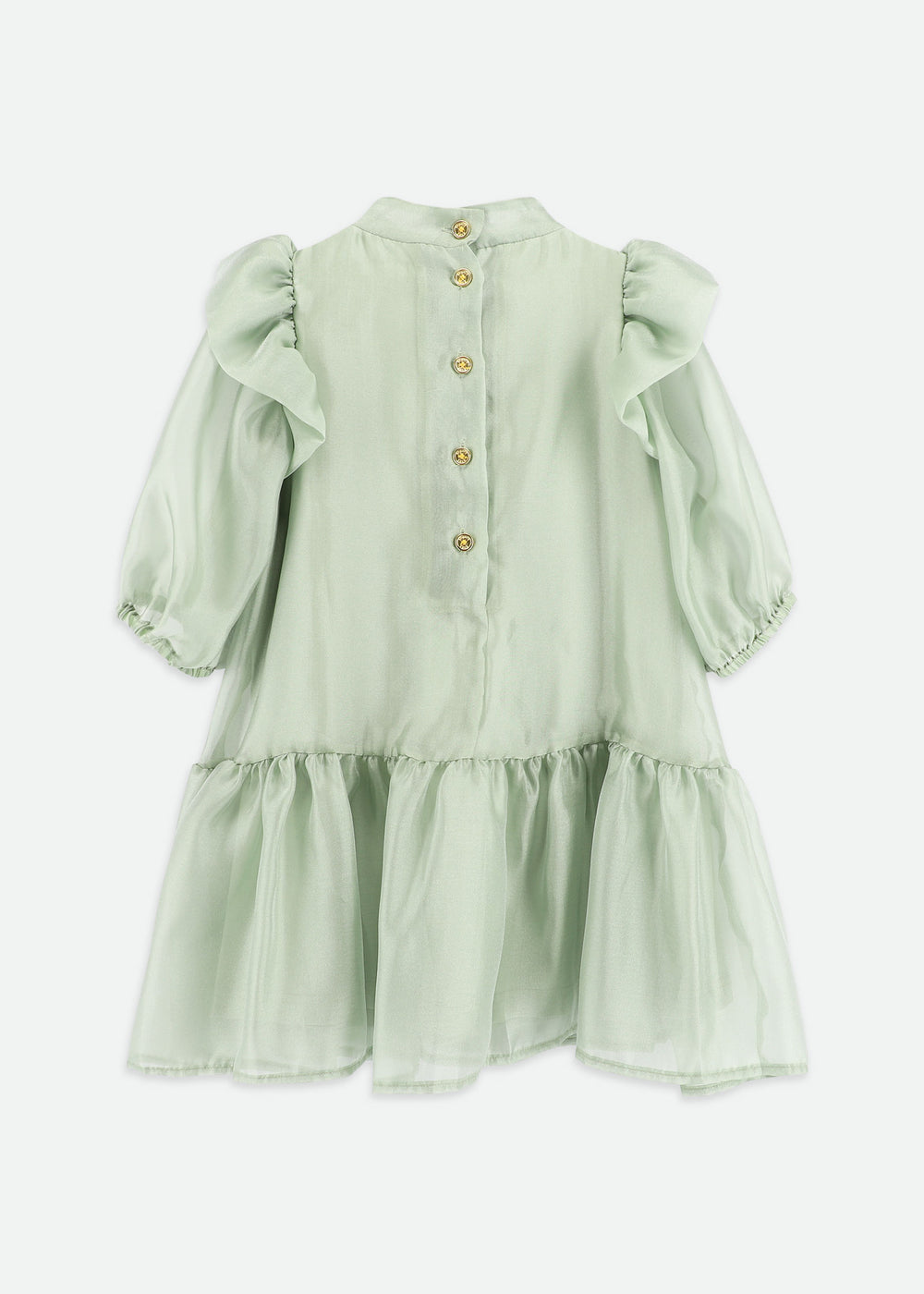 Lark Rose Trim Dress Sage Green