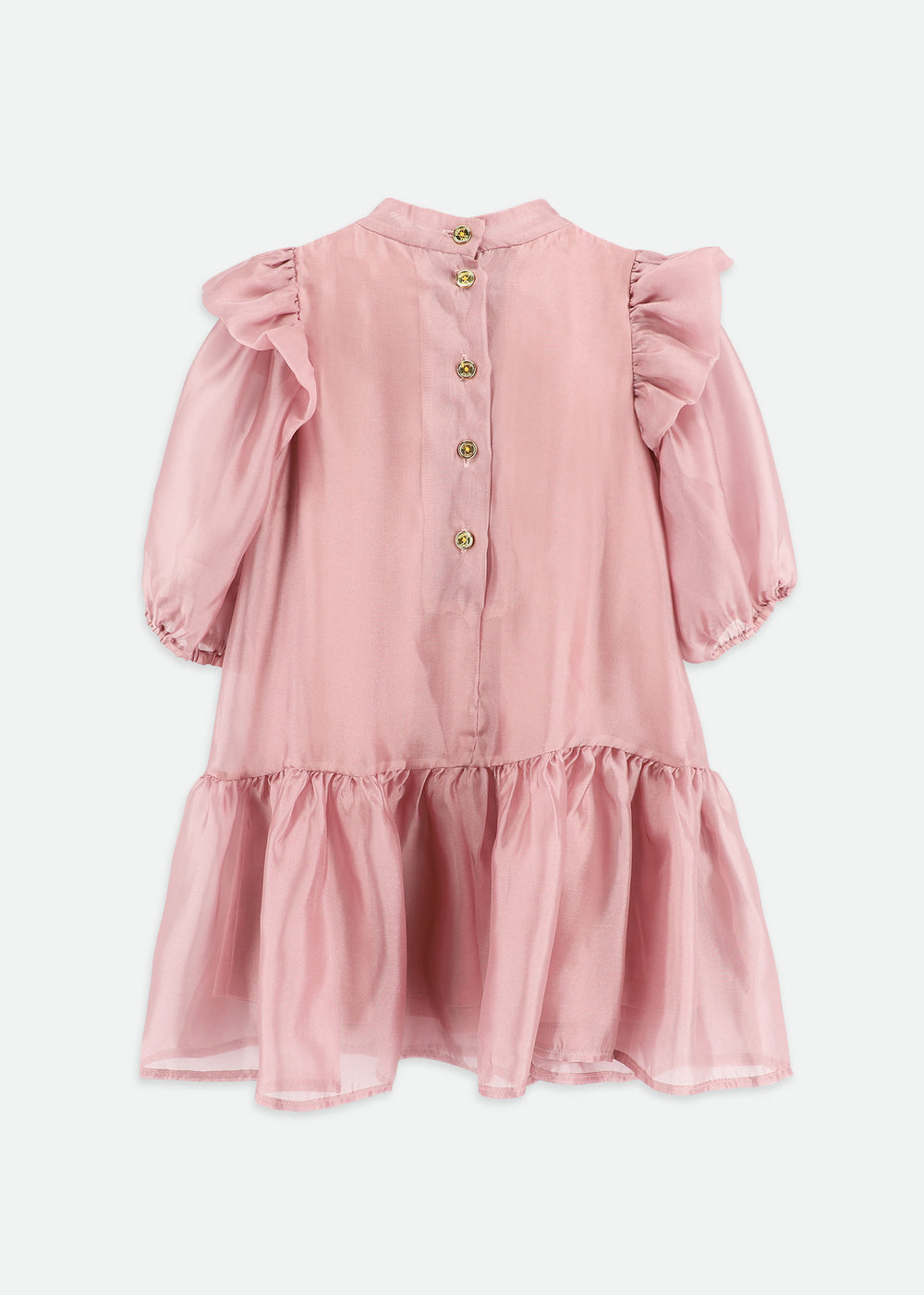 Lark Rose Trim Dress Tea Rose