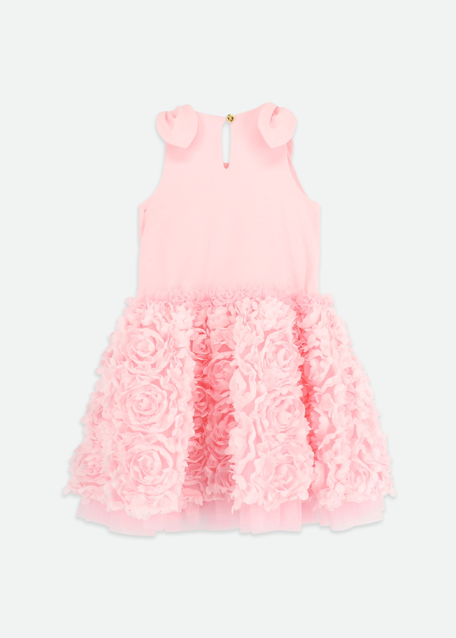 Lauren Drop Waist 3D Flower Dress Fairy Pink