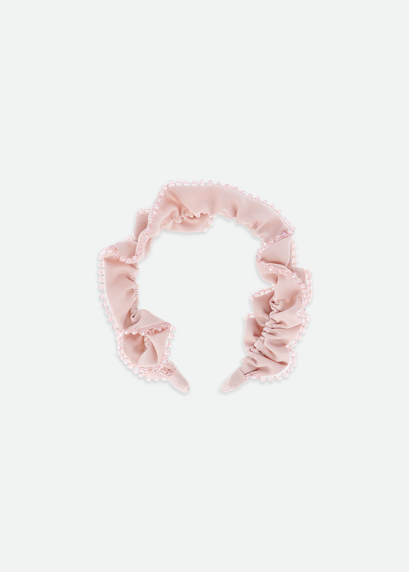 Lavinia Beaded Trim Headband Pink