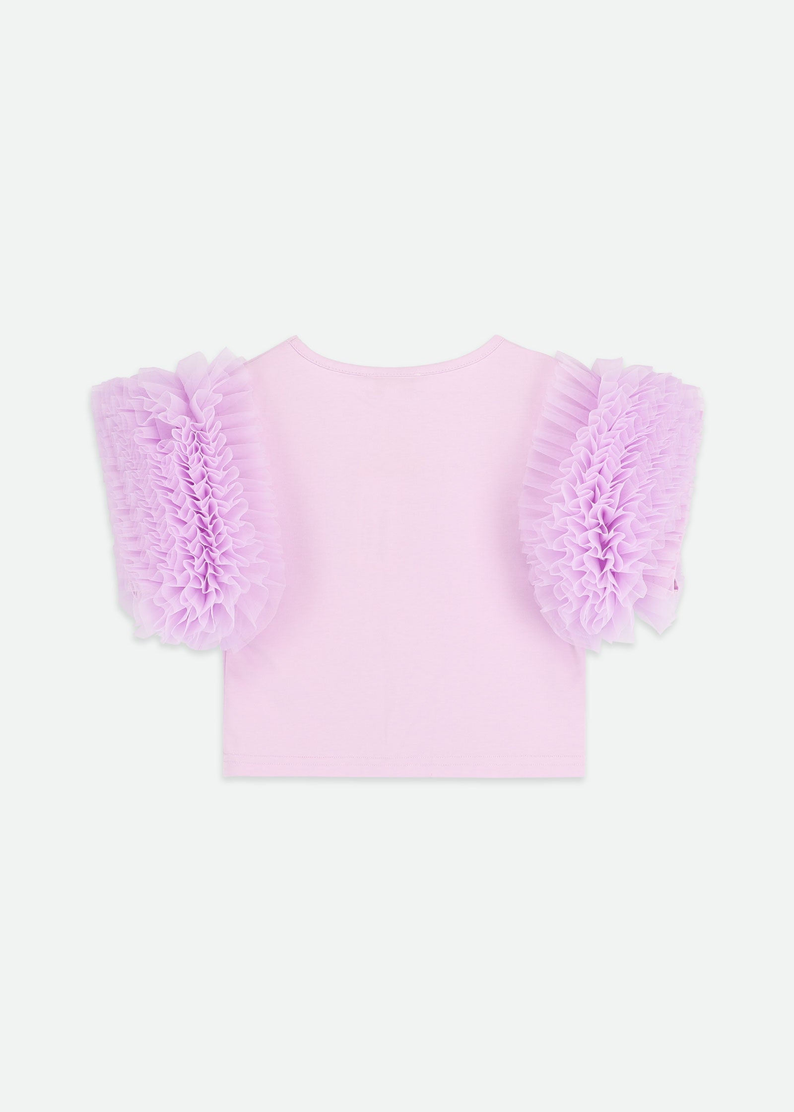 Lessi Puff Tulle Sleeve Top Lavender