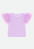 Lexie Tulle Sleeve Top Lilac