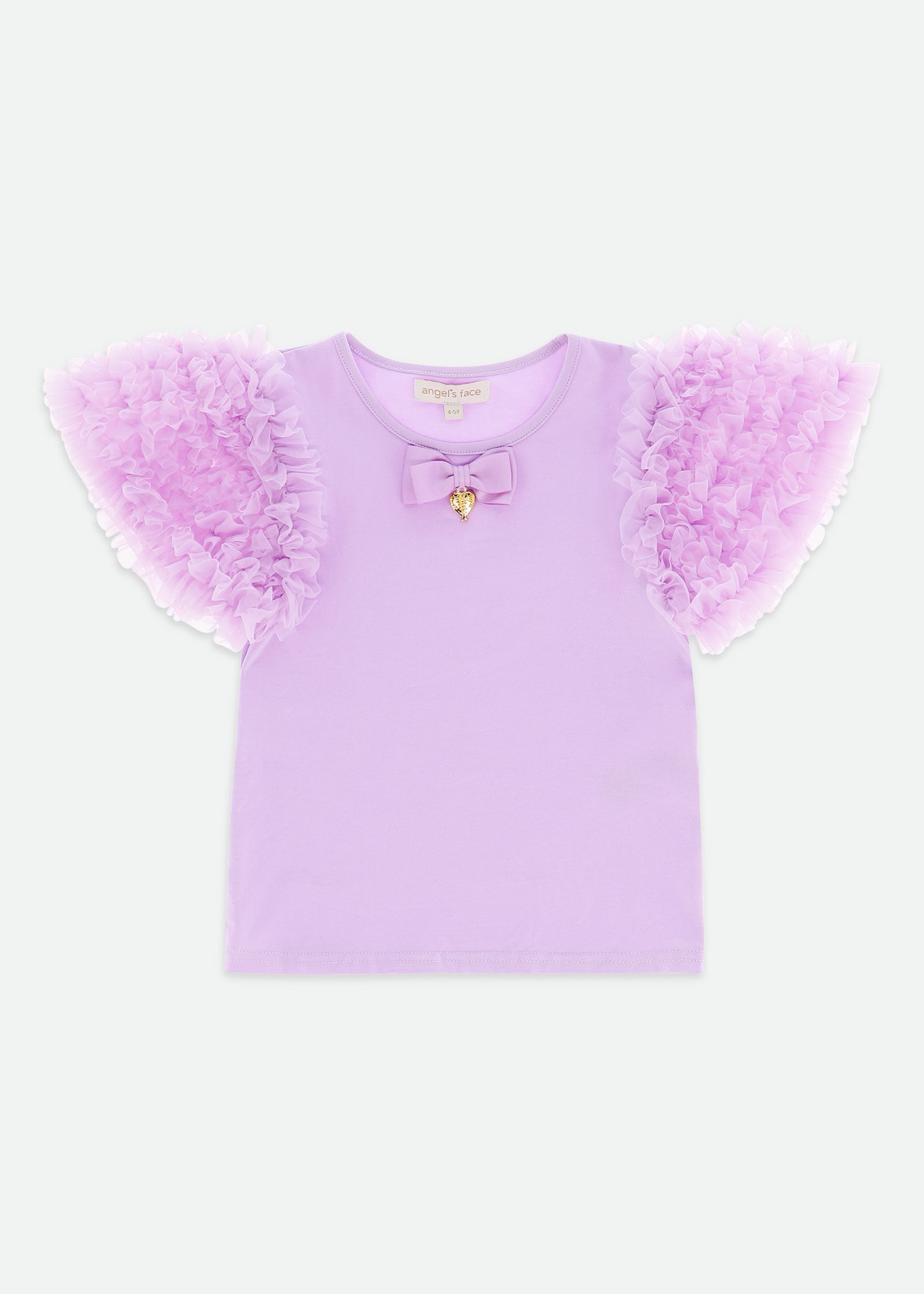 Lexie Tulle Sleeve Top Lilac