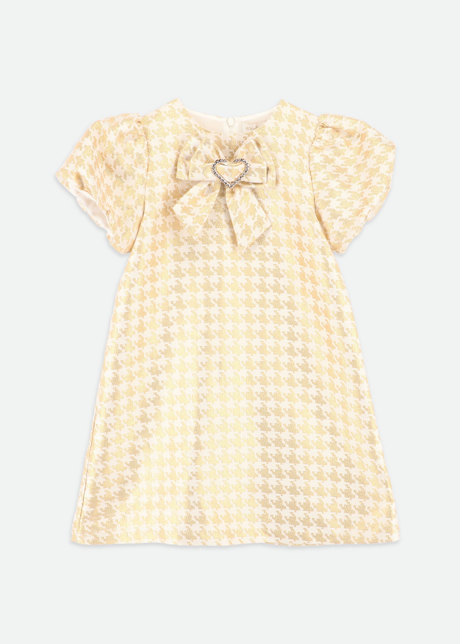 Liliana Houndstooth Dress Snowdrop