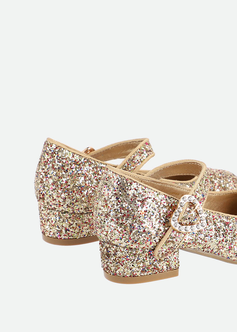 Liza Multi Heeled Shoes Gold