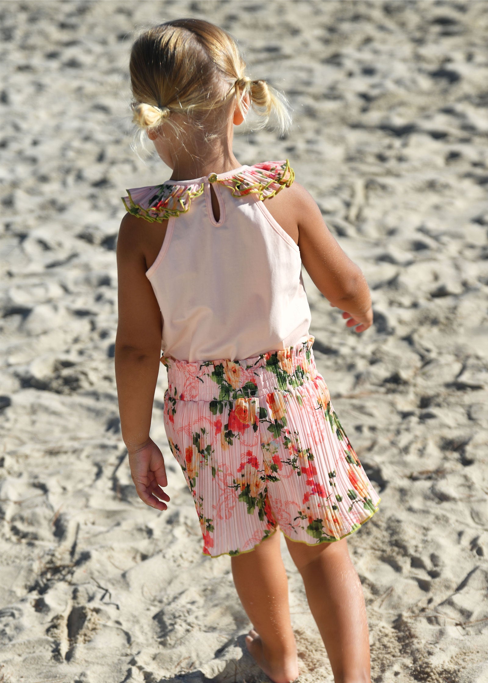 Lucile Primrose Top & Shorts Set Pale Pink