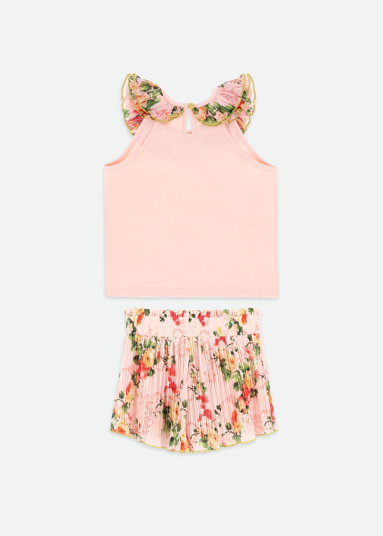 Lucile Primrose Top & Shorts Set Pale Pink