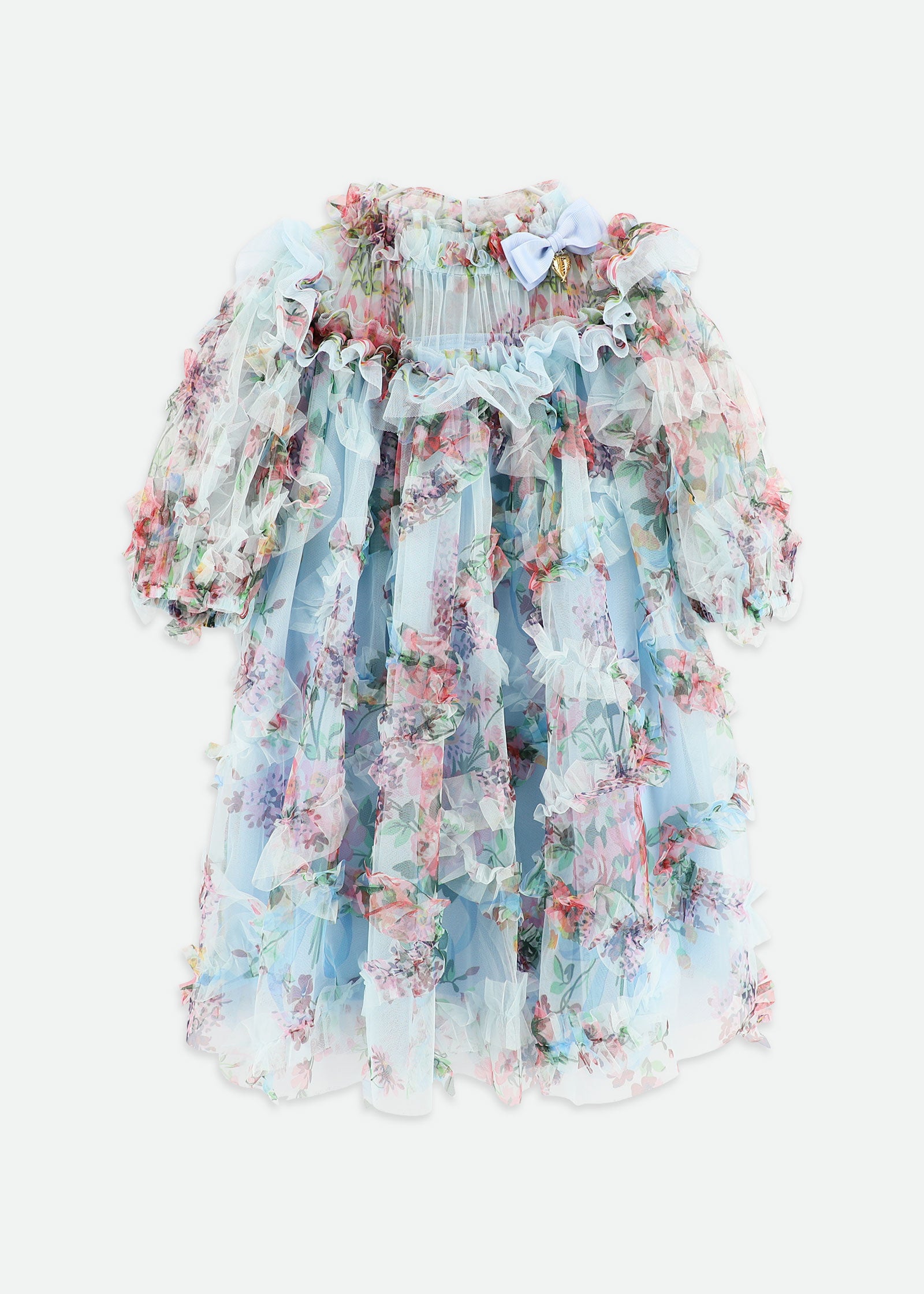 Luella Floral Tulle Dress Baby Blue