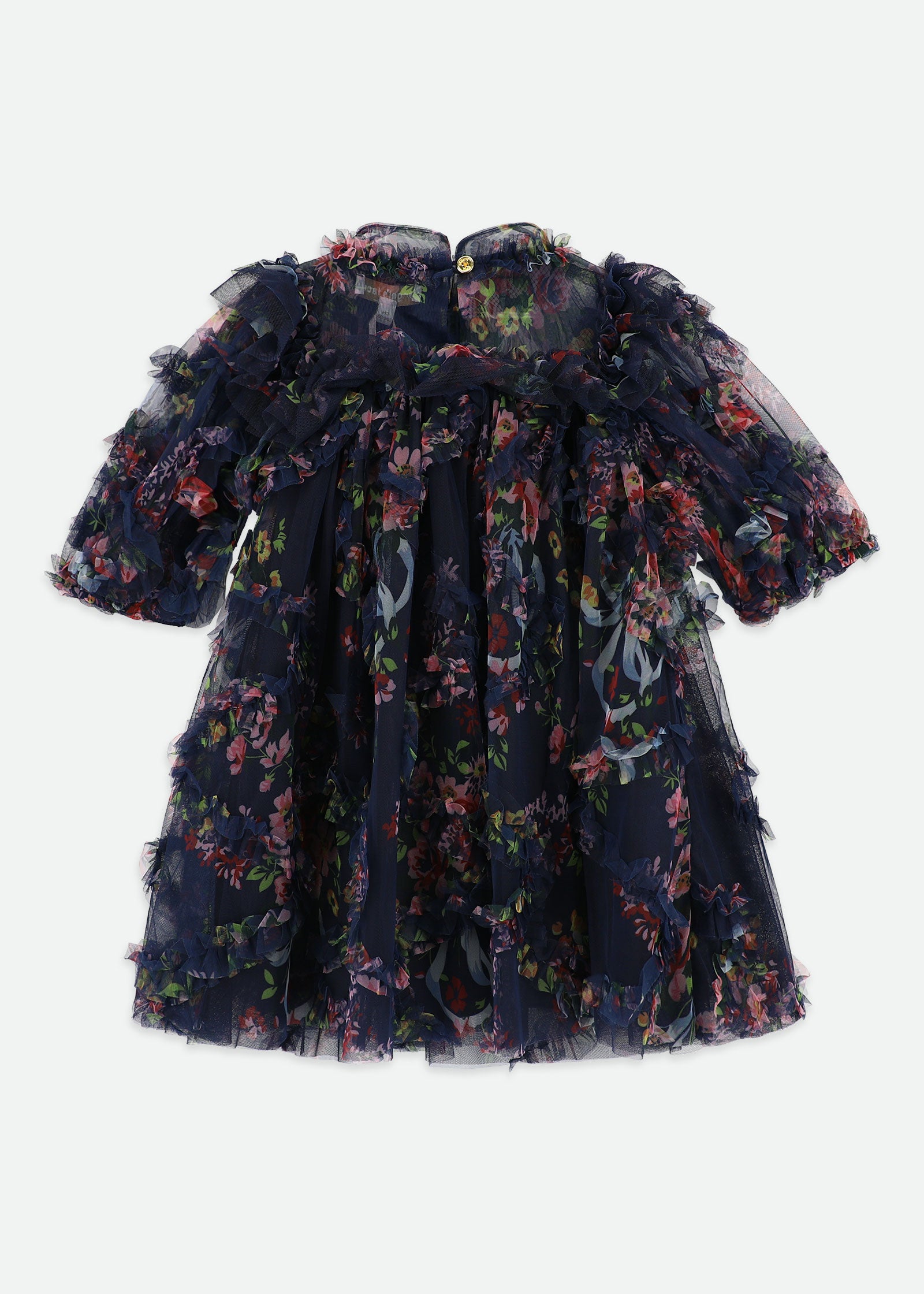 Luella Floral Tulle Dress Navy
