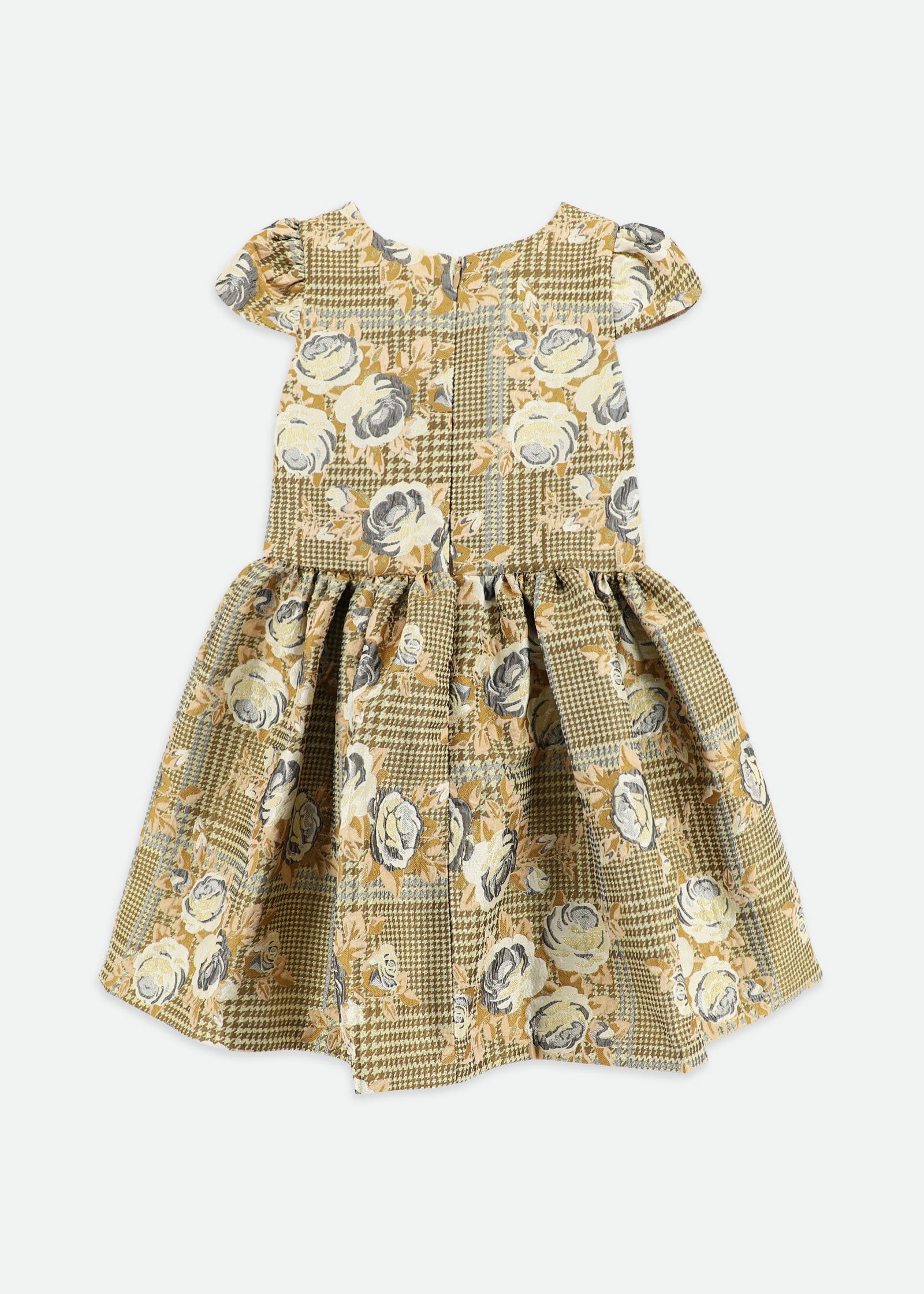 Madison Check Jacquard Dress Gold