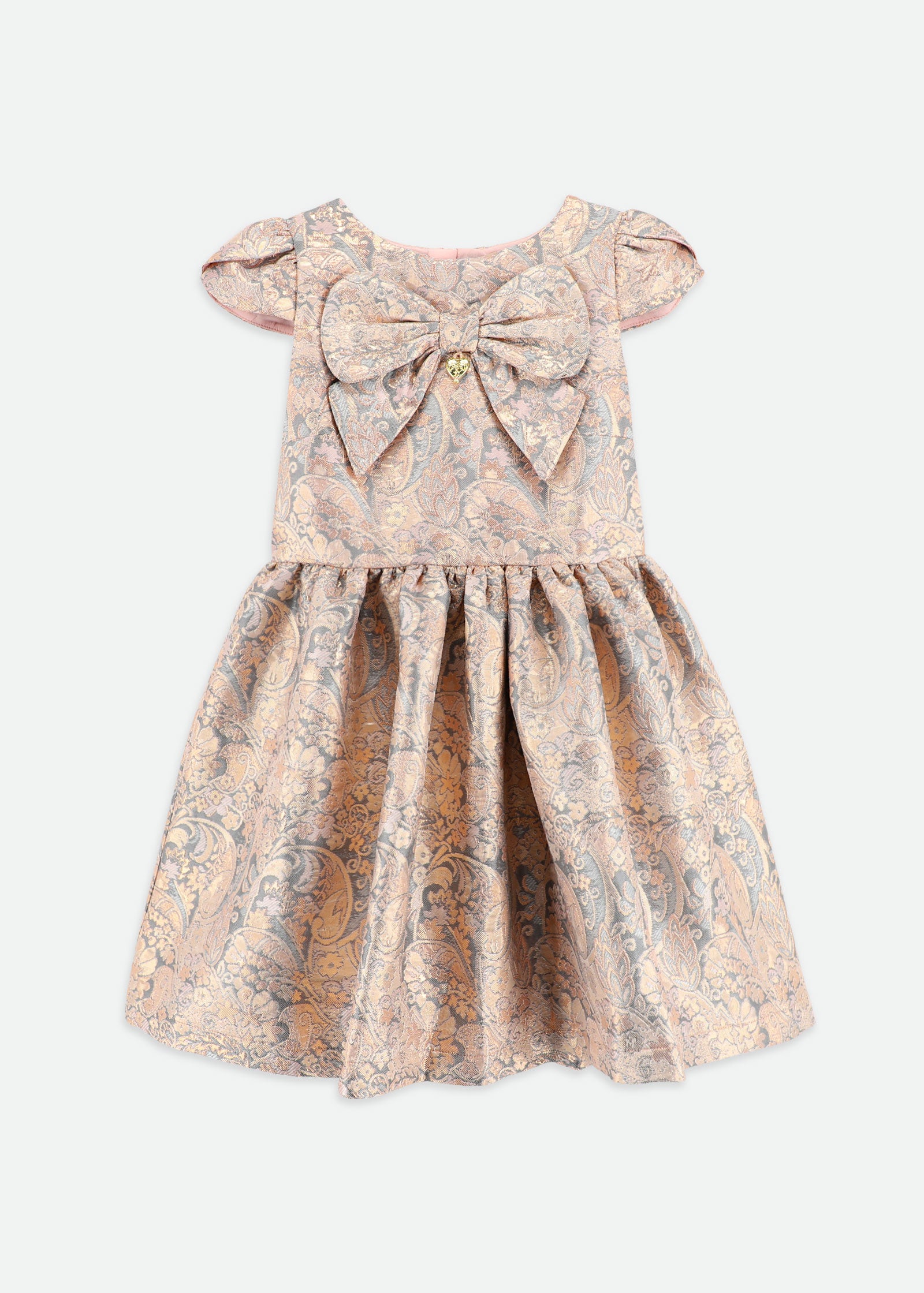 Madison Paisley Dress Grey