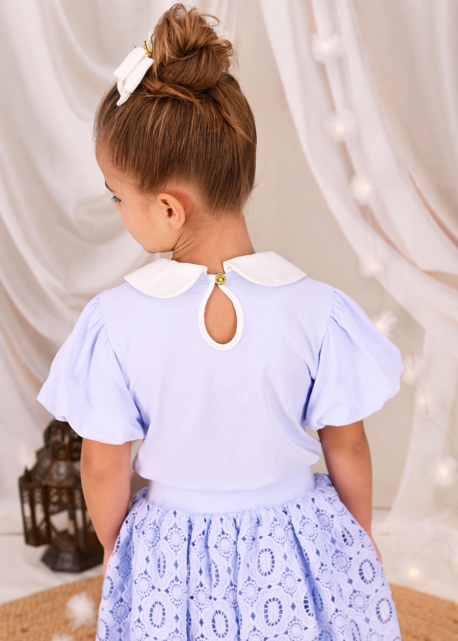 Mallory Bow Top Pale Blue