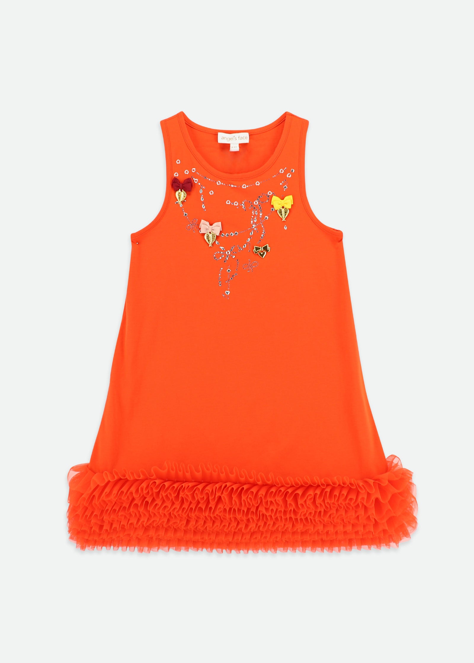 Marcella Necklace Dress Tangerine