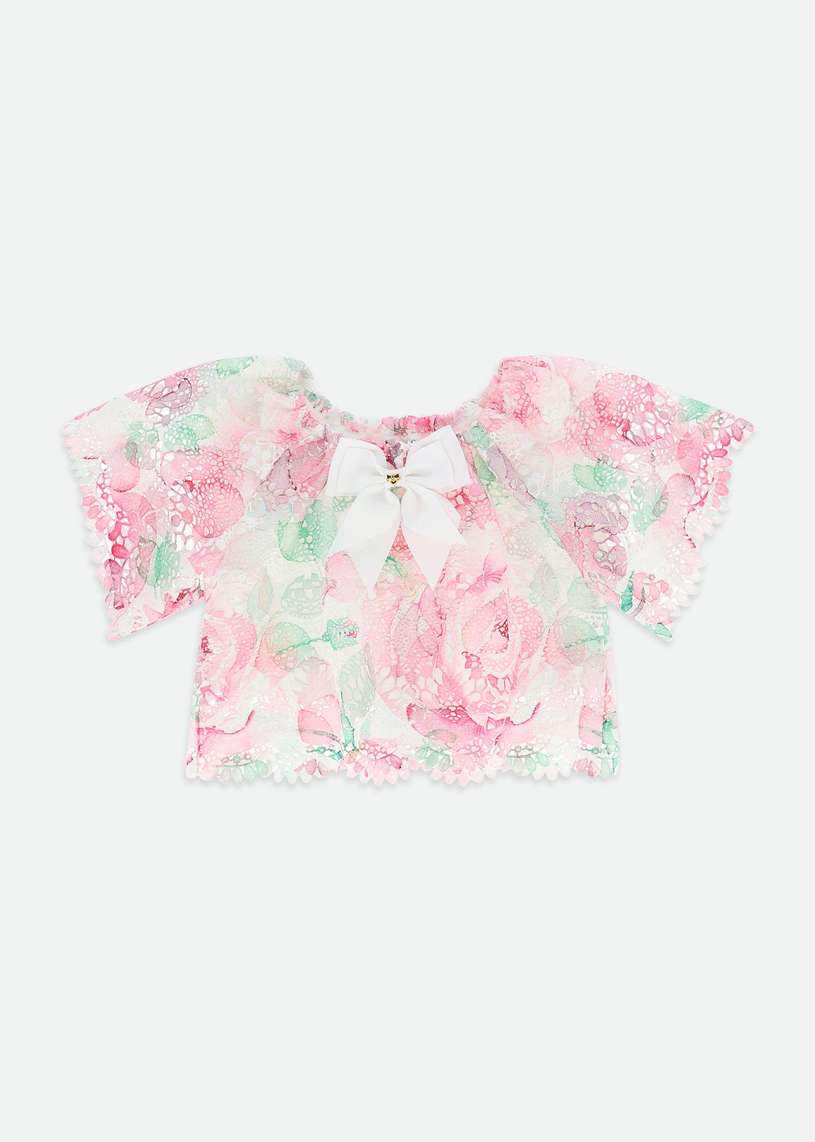 Maria Mix Printed Lace Top Snowdrop/Mix