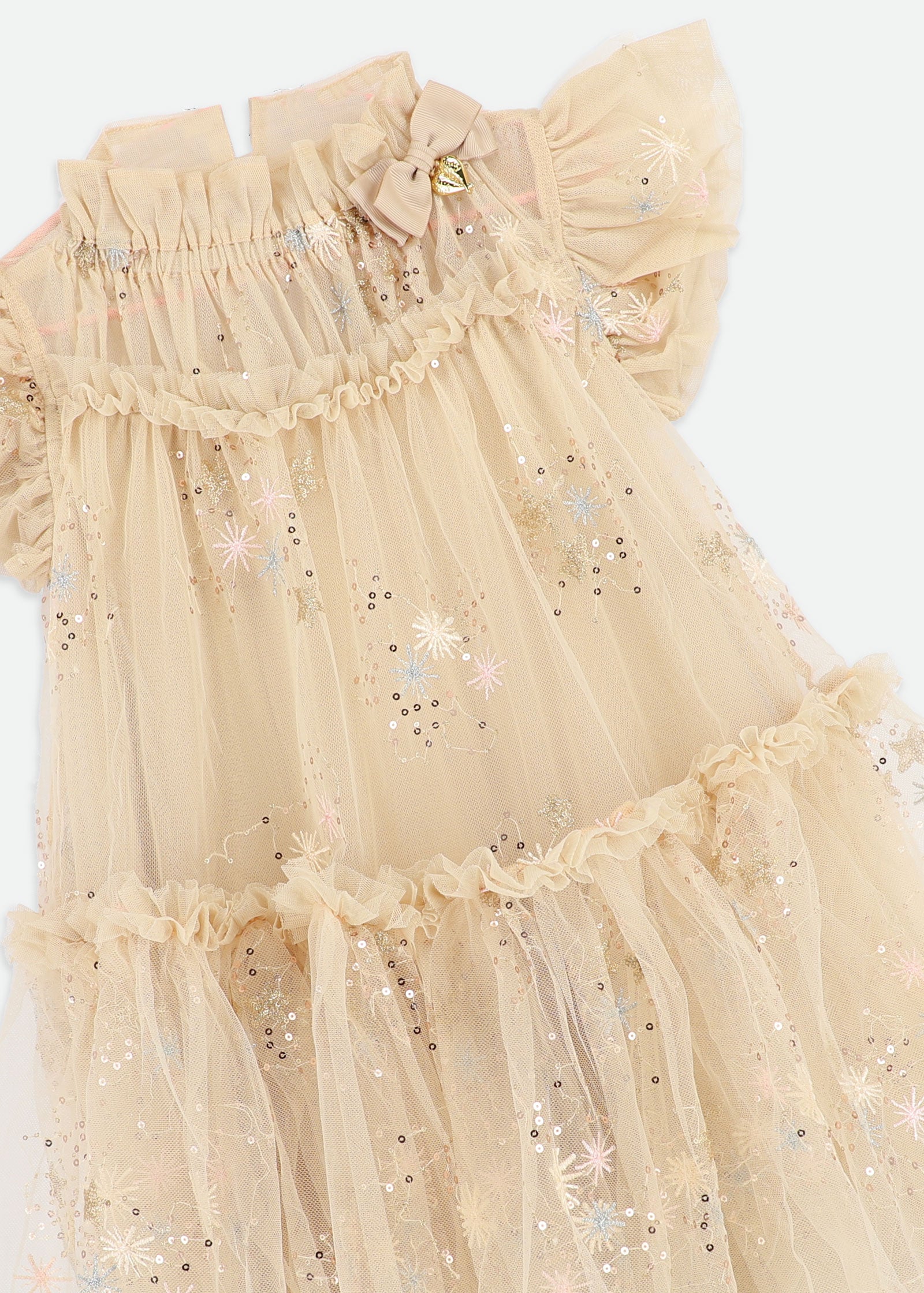 Marietta Glitter Star Dress Gold 4-5 Years Marietta Glitter Star Dress Gold 4-5 Years