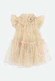 Marietta Glitter Star Dress Gold