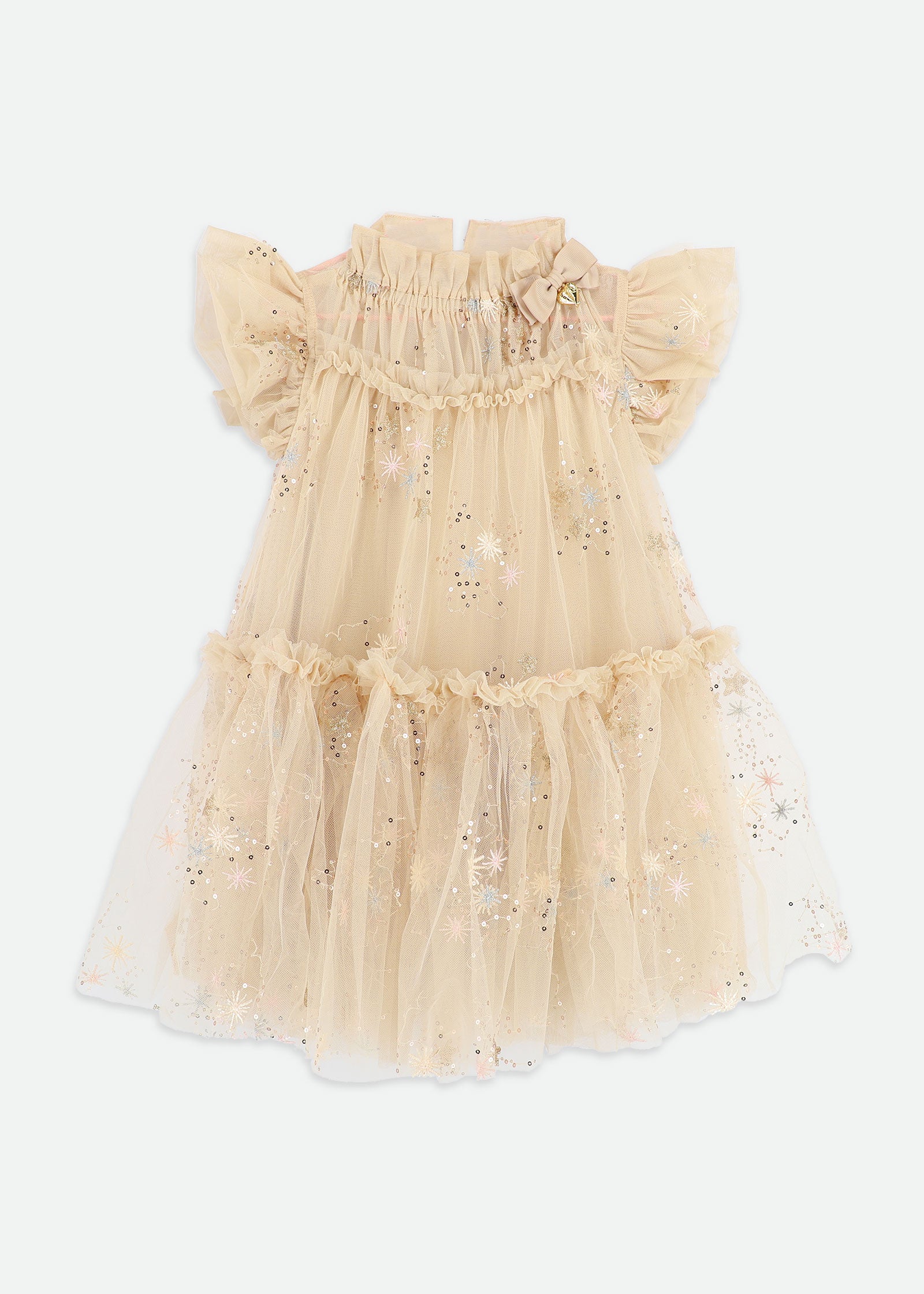Marietta Glitter Star Dress Gold 4-5 Years Marietta Glitter Star Dress Gold 4-5 Years