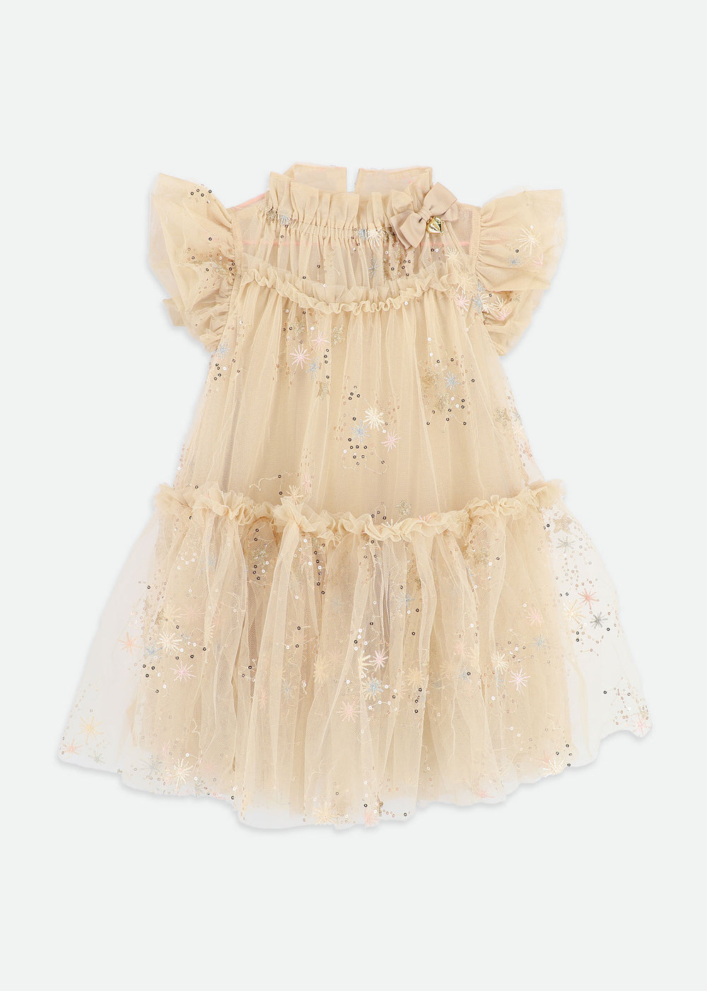 Marietta Glitter Star Dress Gold