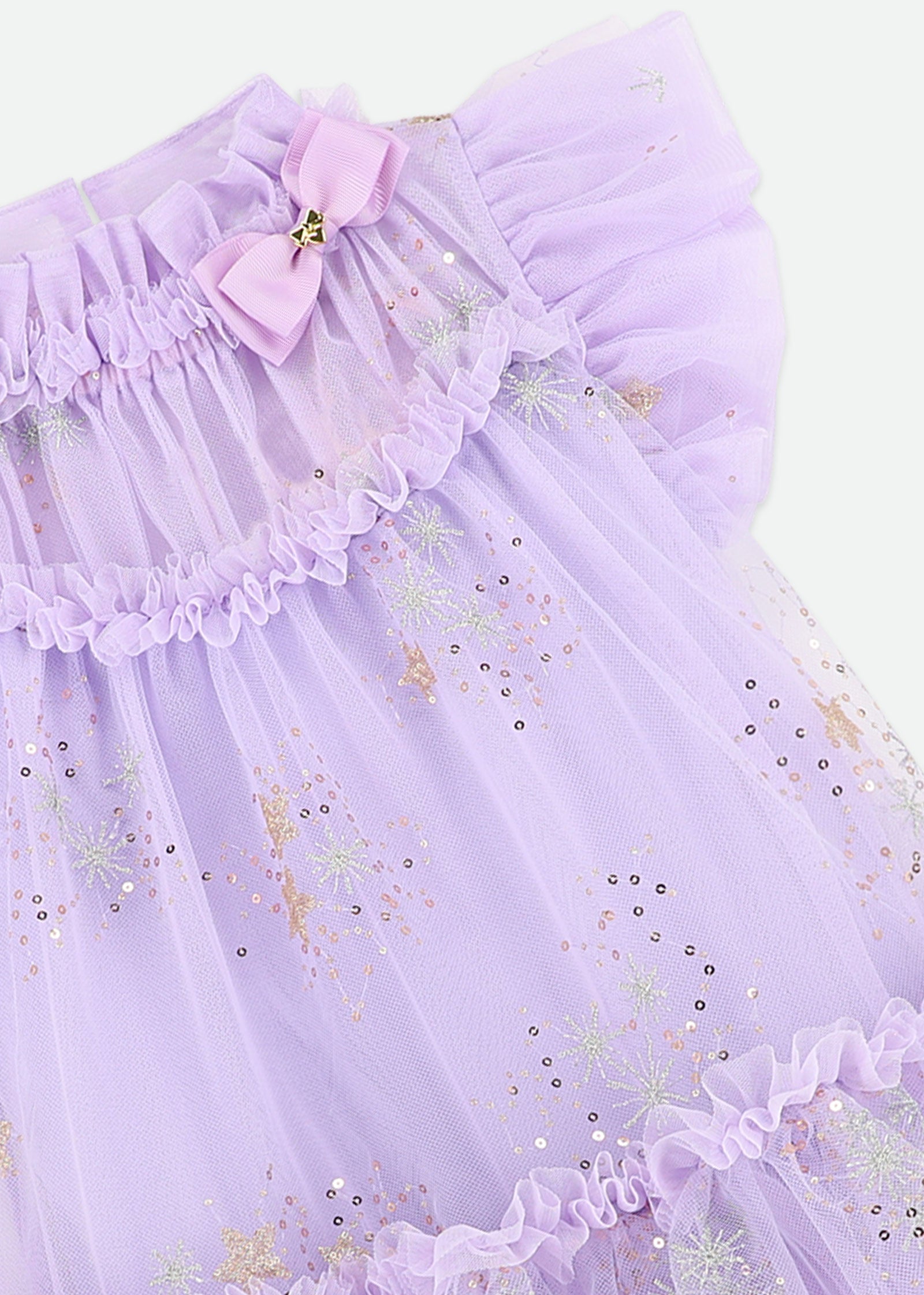 Marietta Multi Glitter Star Dress Lilac