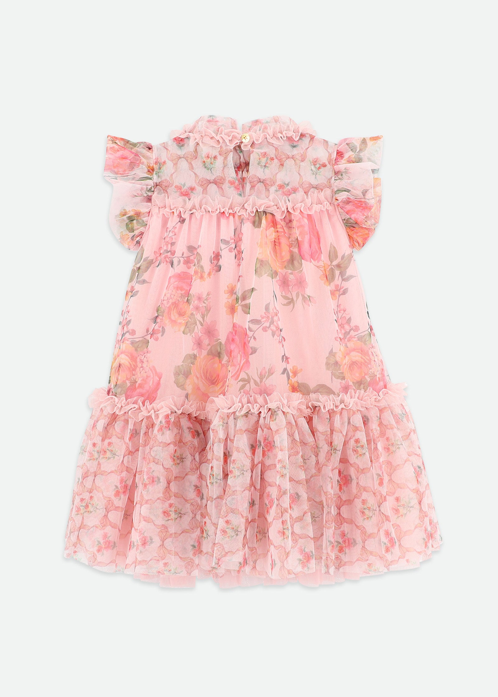 Marigold Mixed Floral Dress Fairy Pink