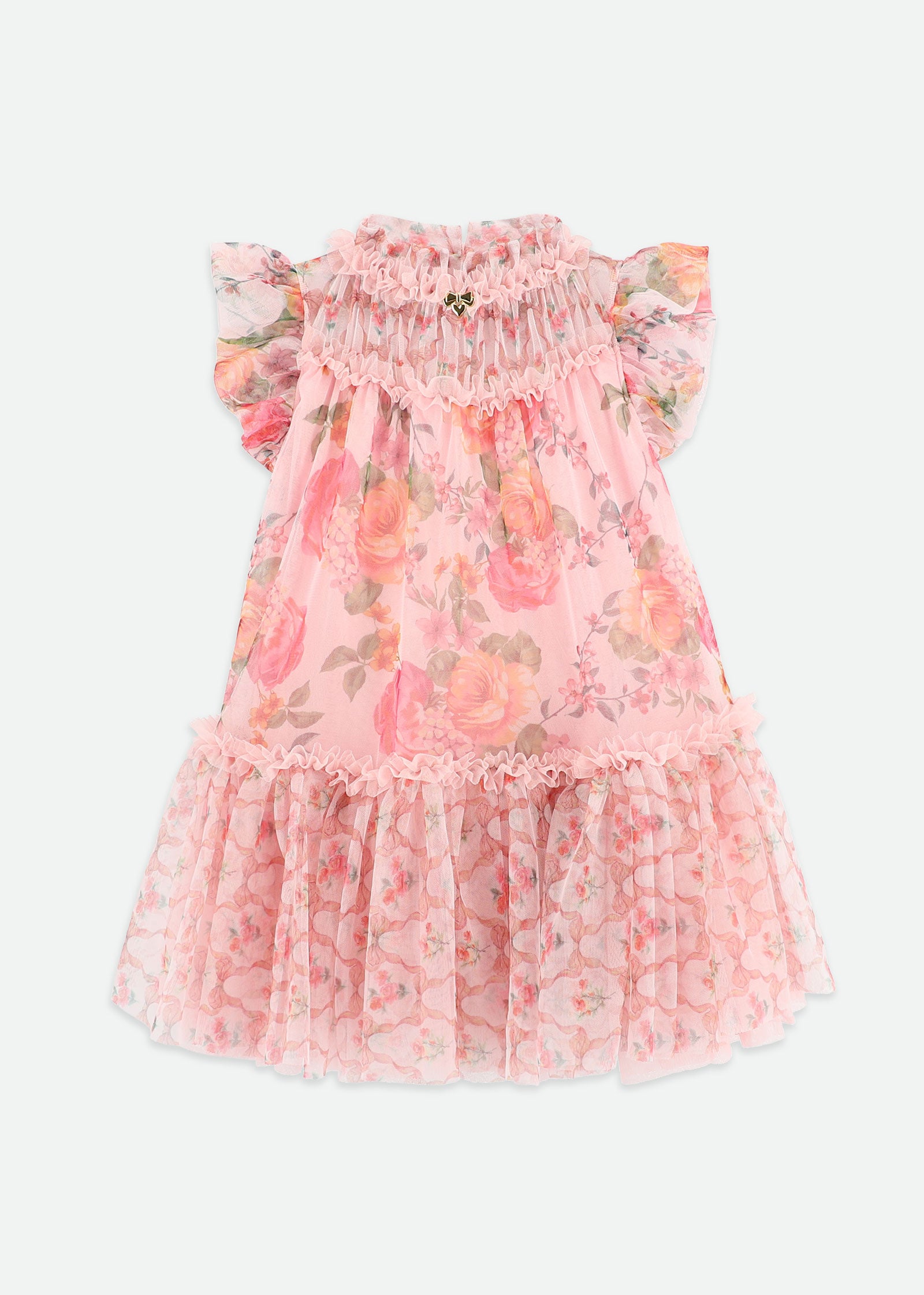 Marigold Mixed Floral Dress Fairy Pink  Angel's Face
