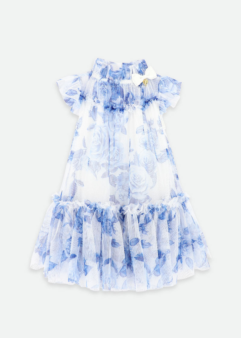 Marigold Blue Flower Dress Snowdrop