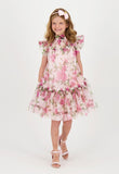 Marigold Roses Tulle Dress Pink