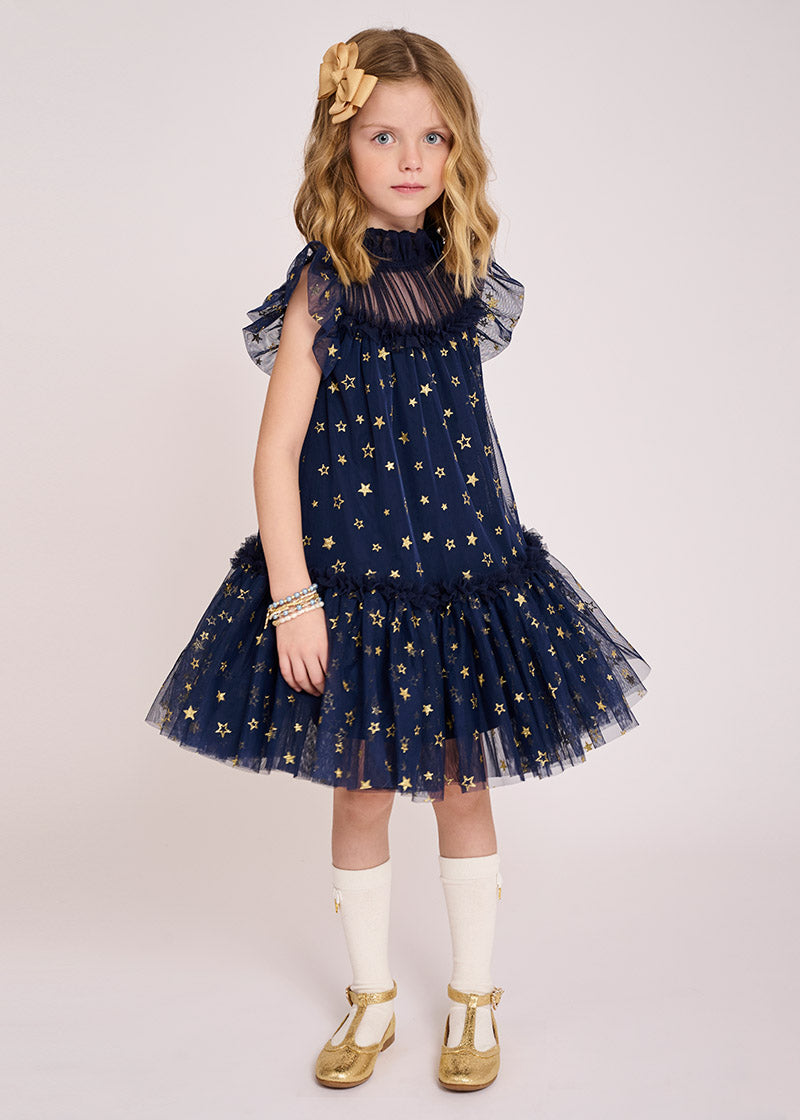 Marigold Star Dress Navy