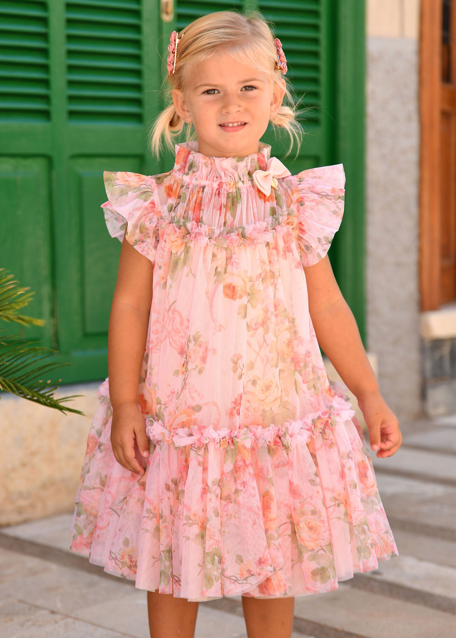 Marigold Primrose Dress Peach