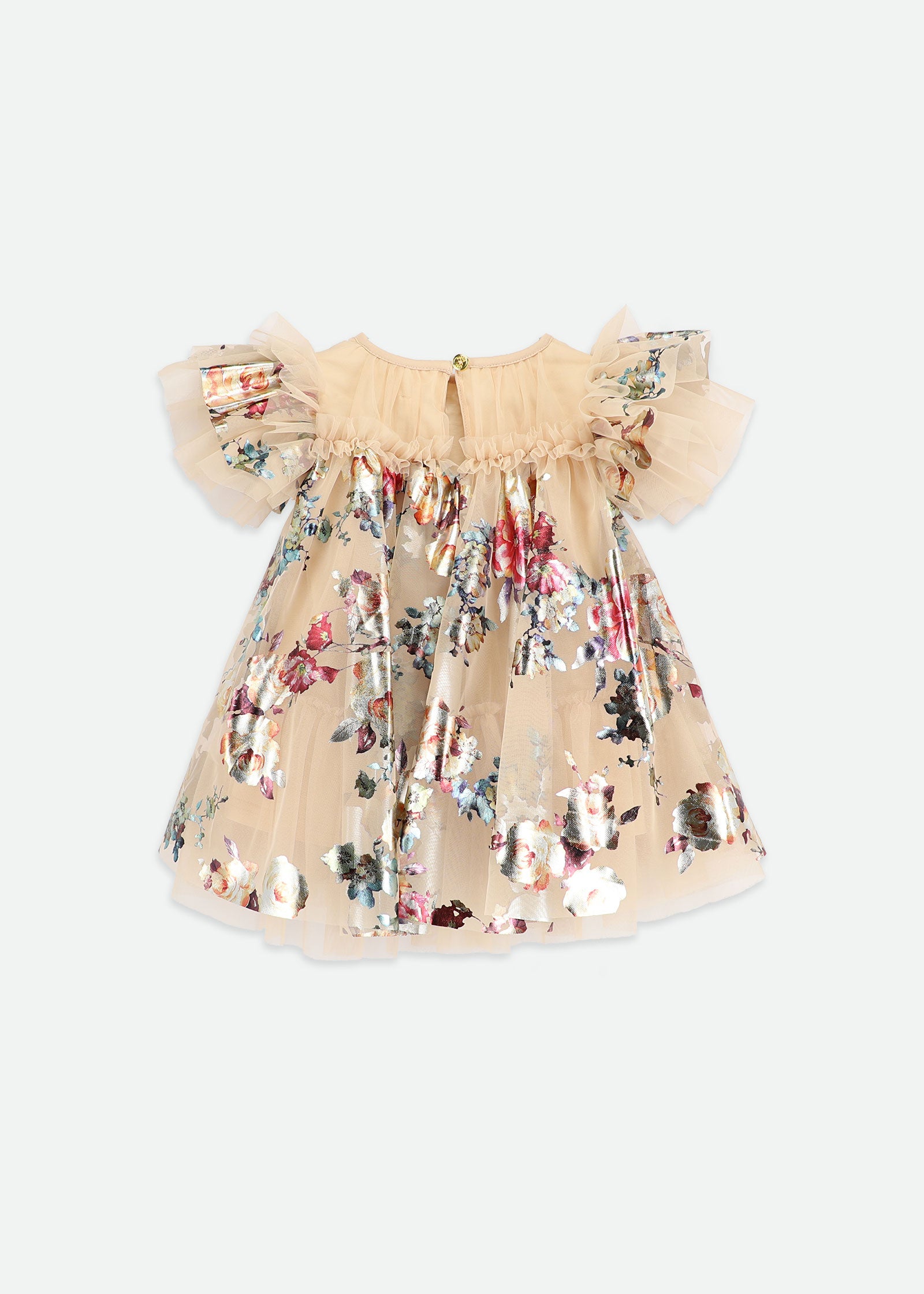 Marlowe Foil Floral Baby Dress Gold