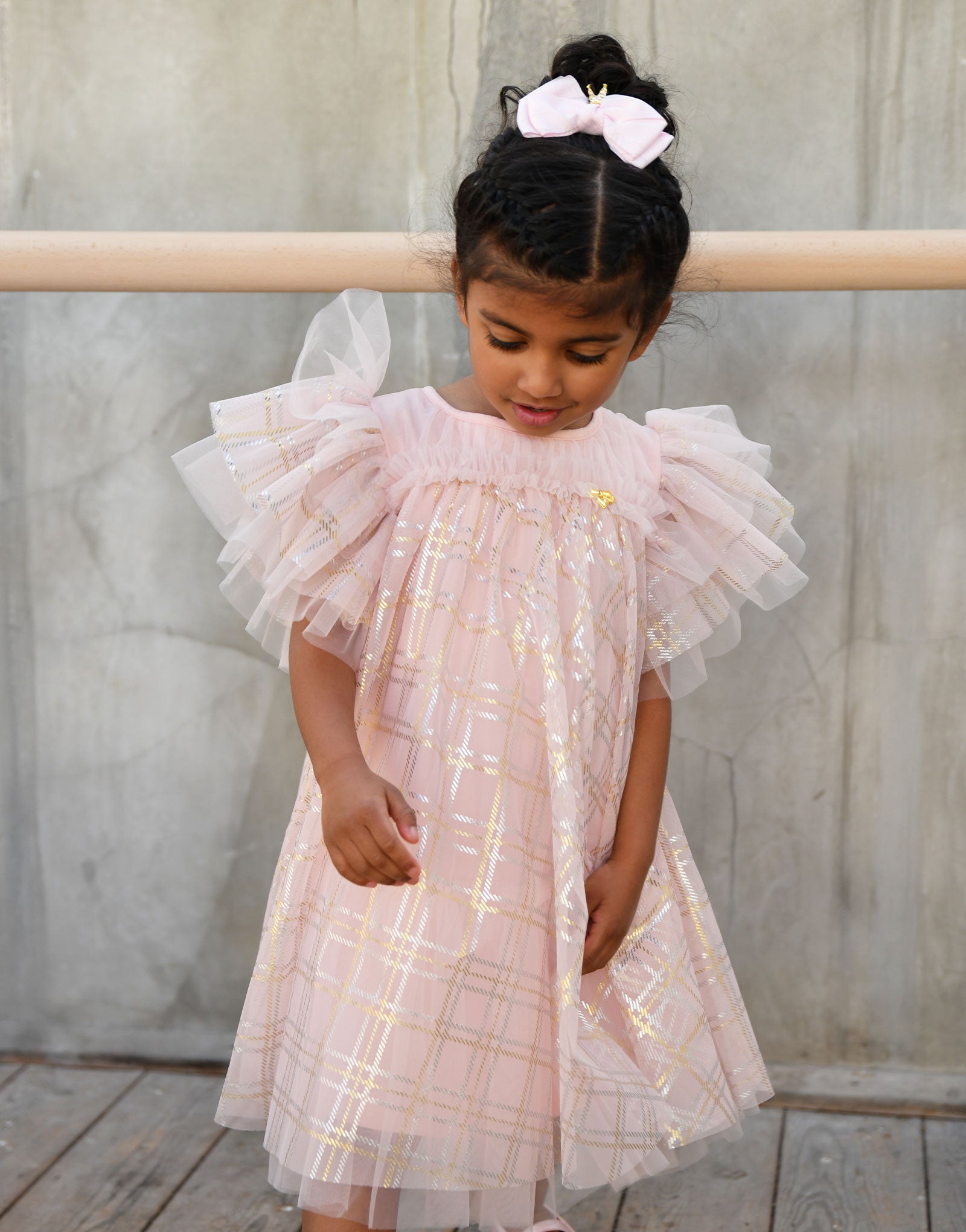 Marlowe Bias Check Dress Sweet Blush