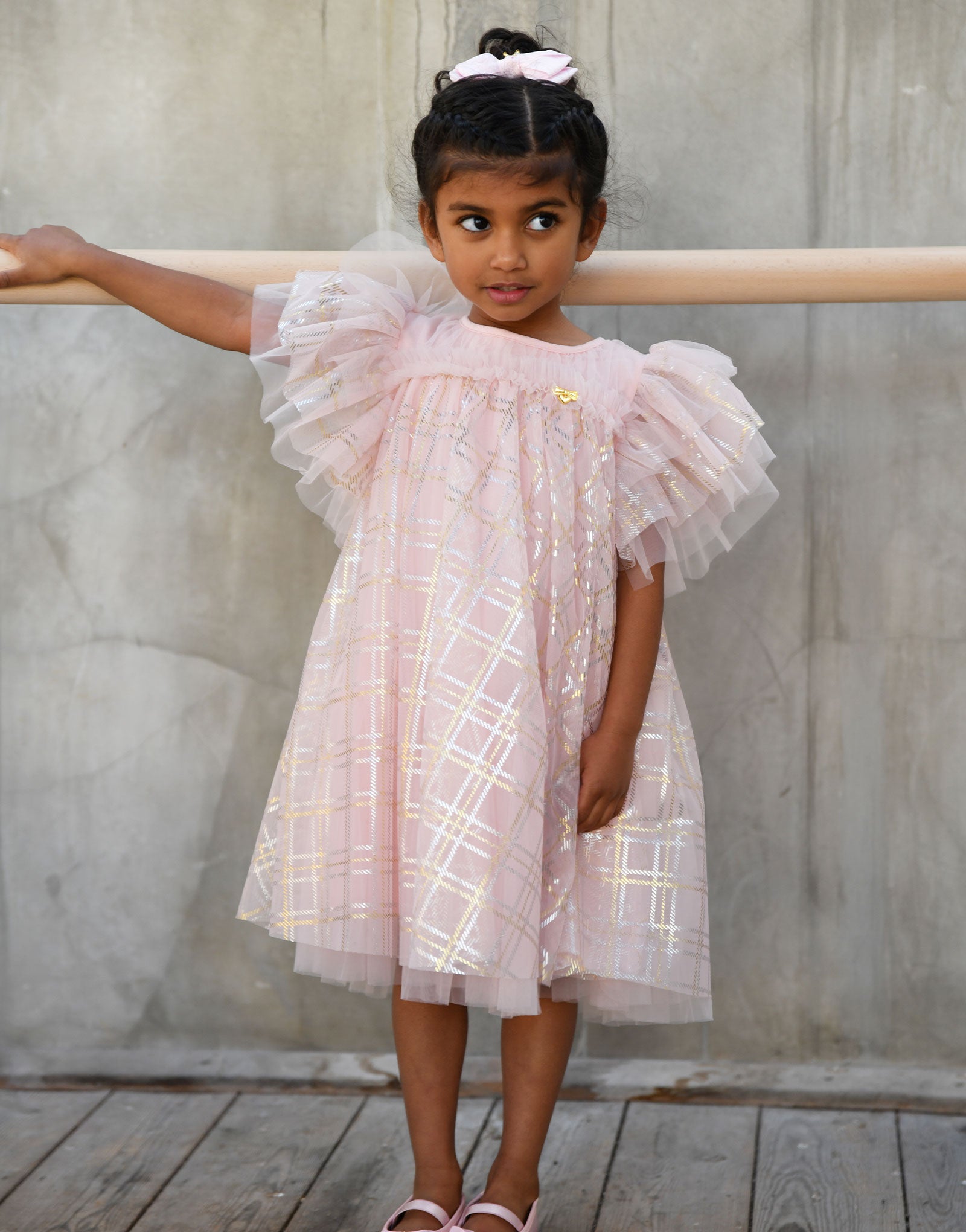 Marlowe Bias Check Dress Sweet Blush