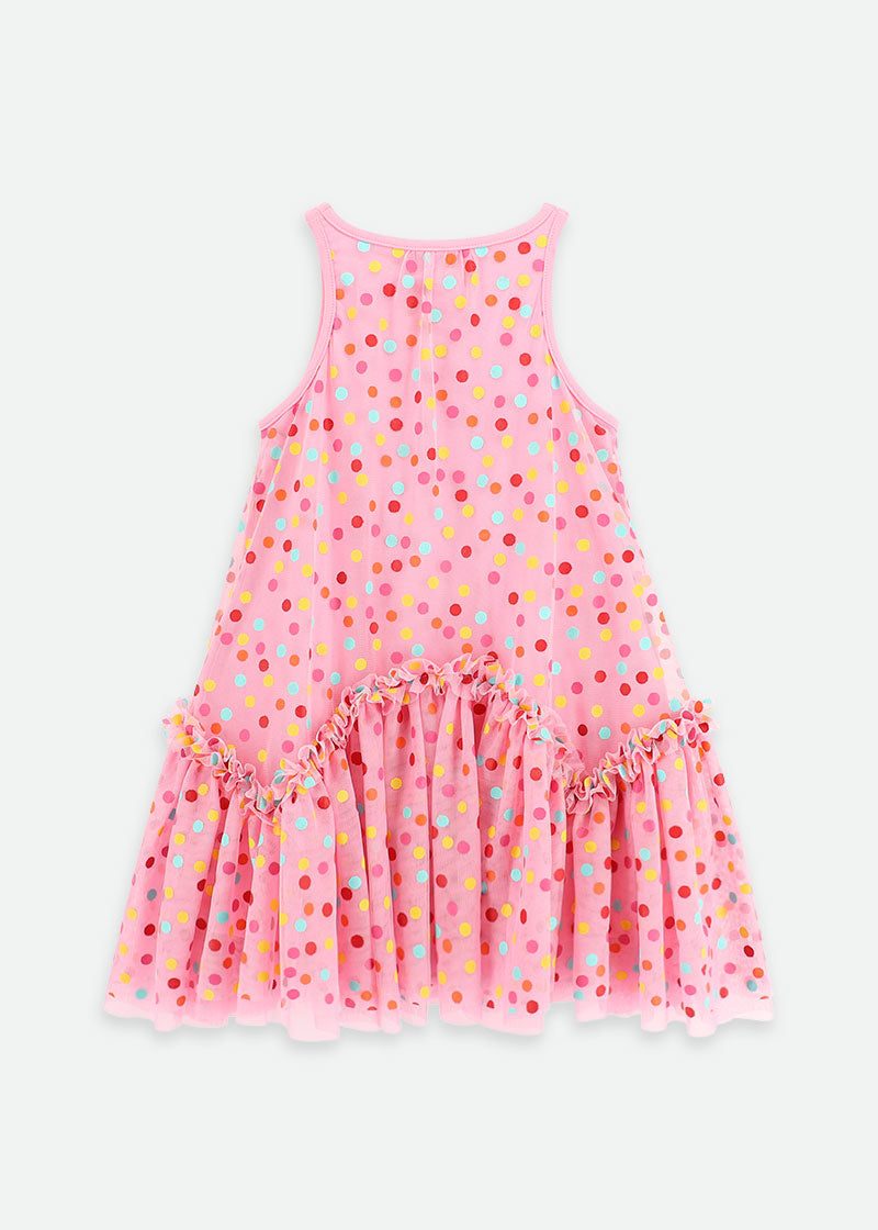 Martine Multi Spot Dress Rose