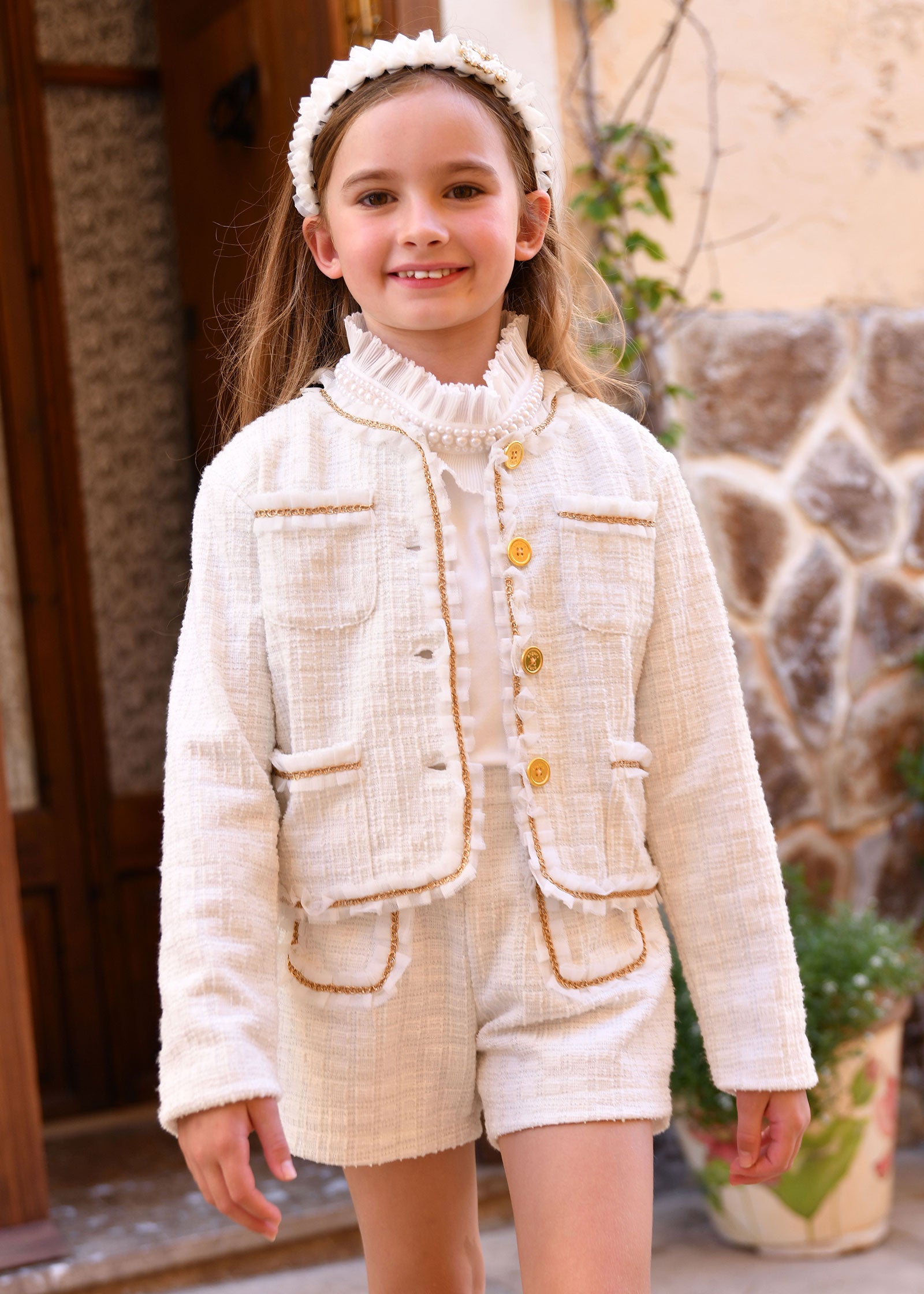 Mary Tweed Jacket Snowdrop – Angel's Face