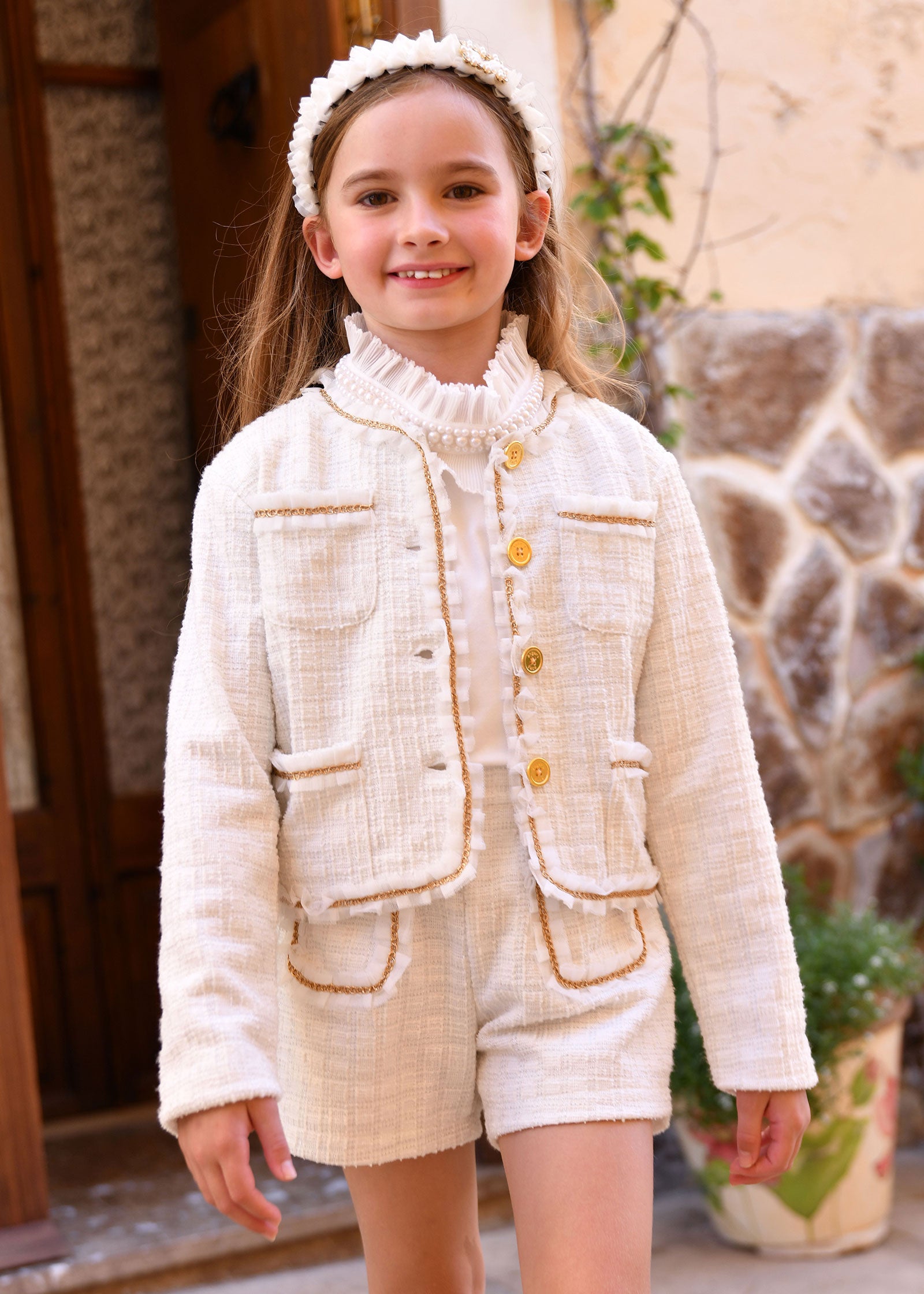 Mary Tweed Jacket Snowdrop