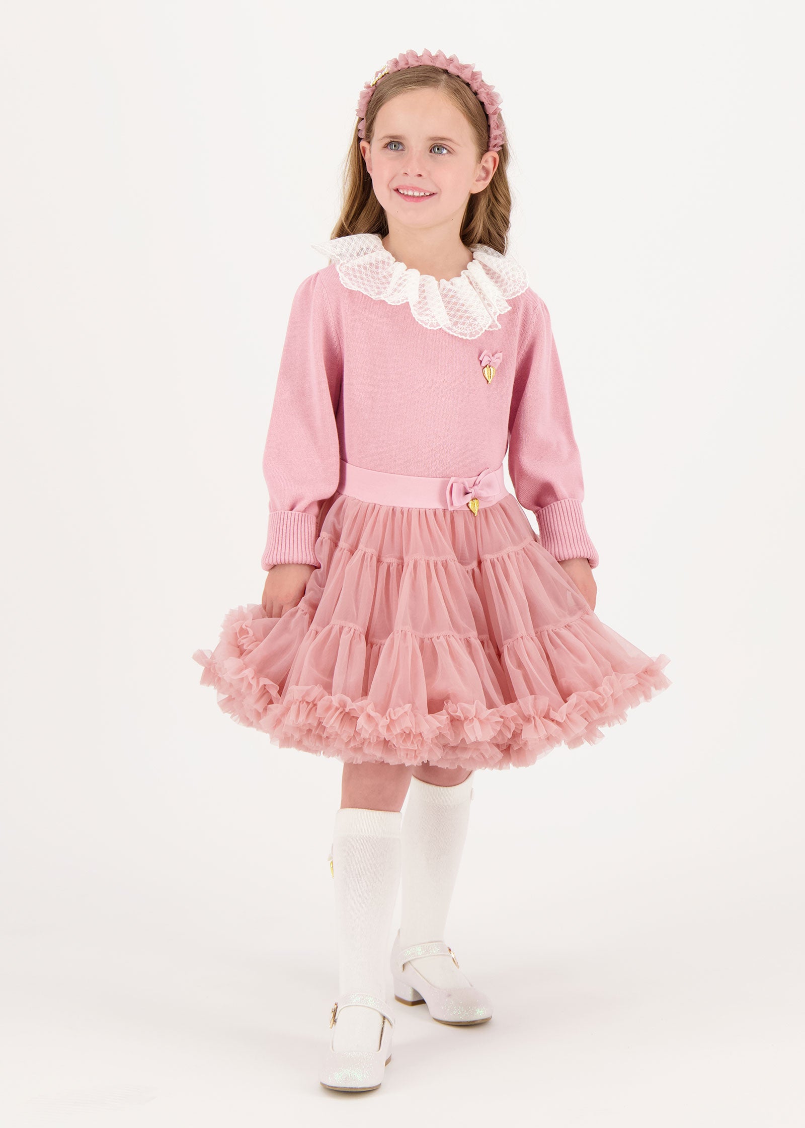 Meg Lace Collar Jumper Tea Rose – Angel's Face