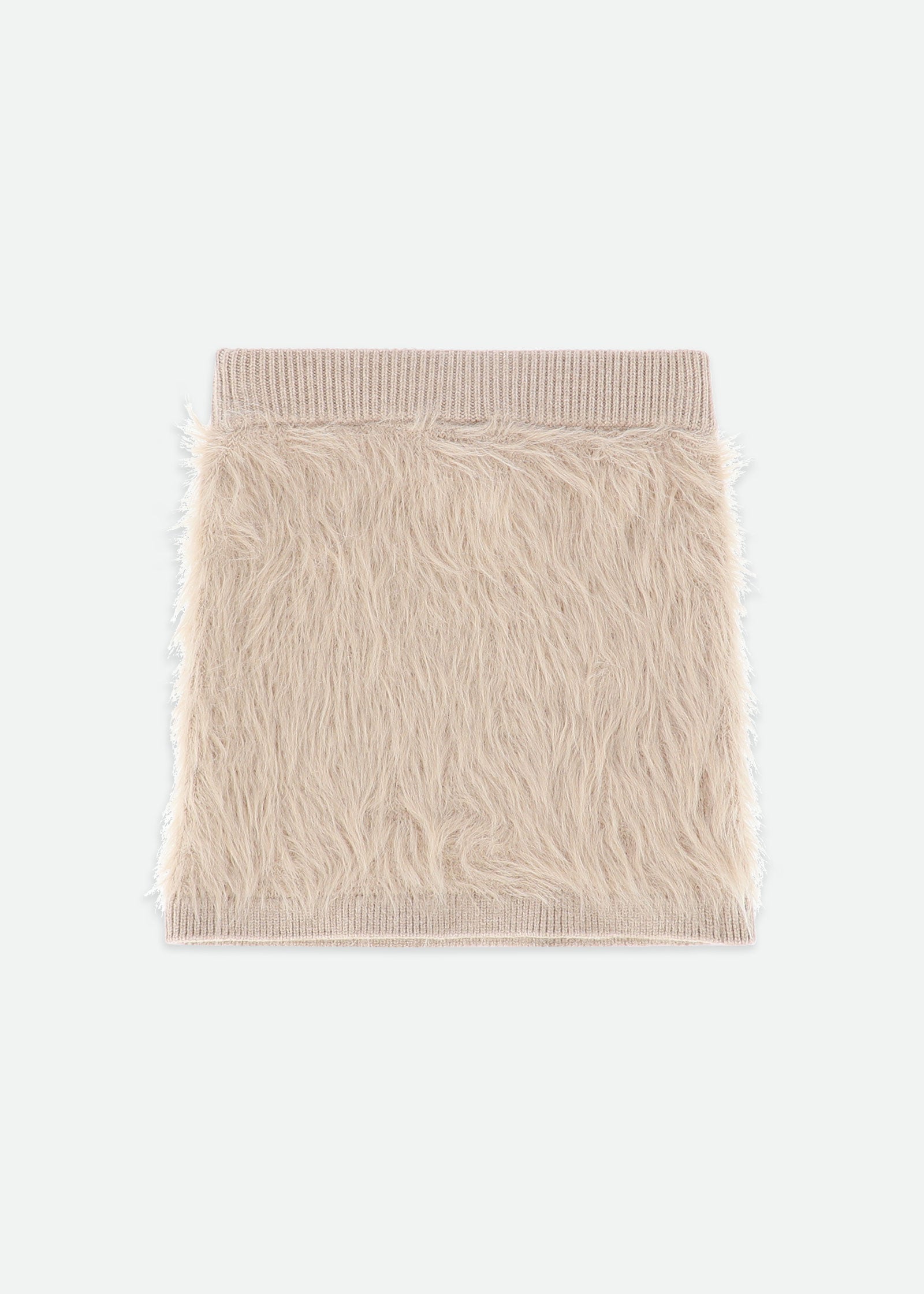 Melody Fluffy Knitted Skirt Sand