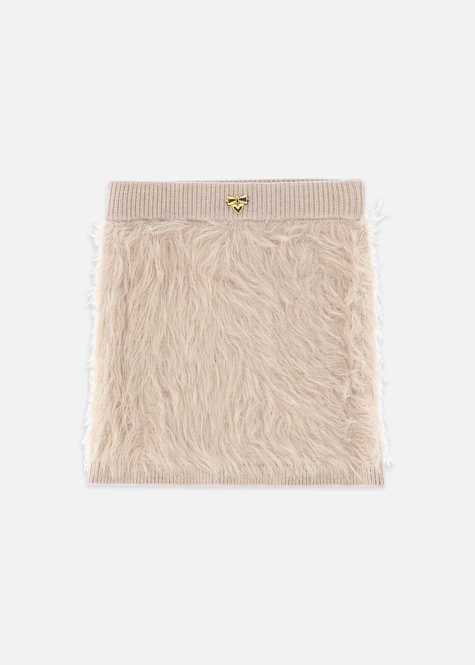 Melody Fluffy Knitted Skirt Sand