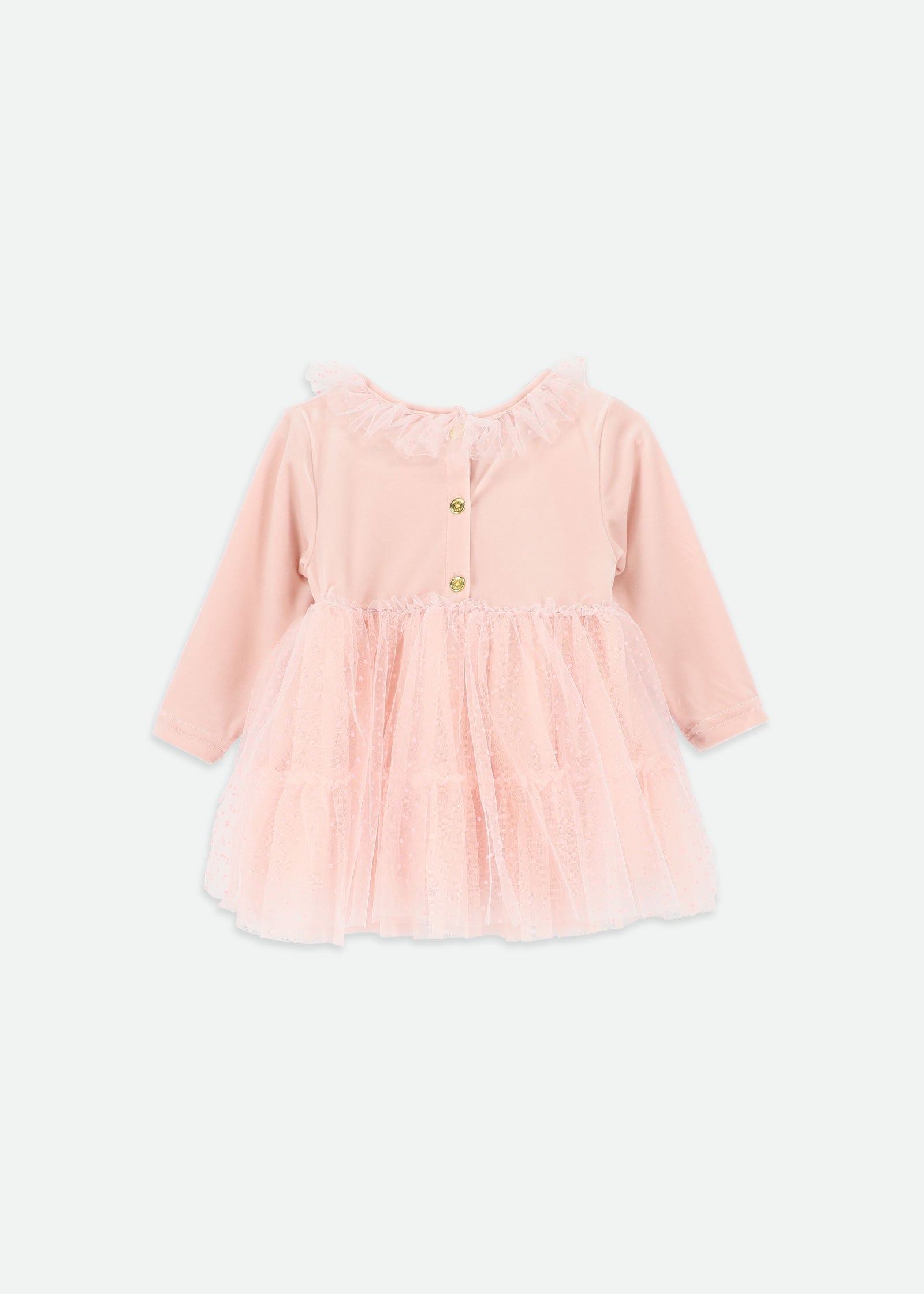 Micha Velveteen Baby Dress Sweet Blush