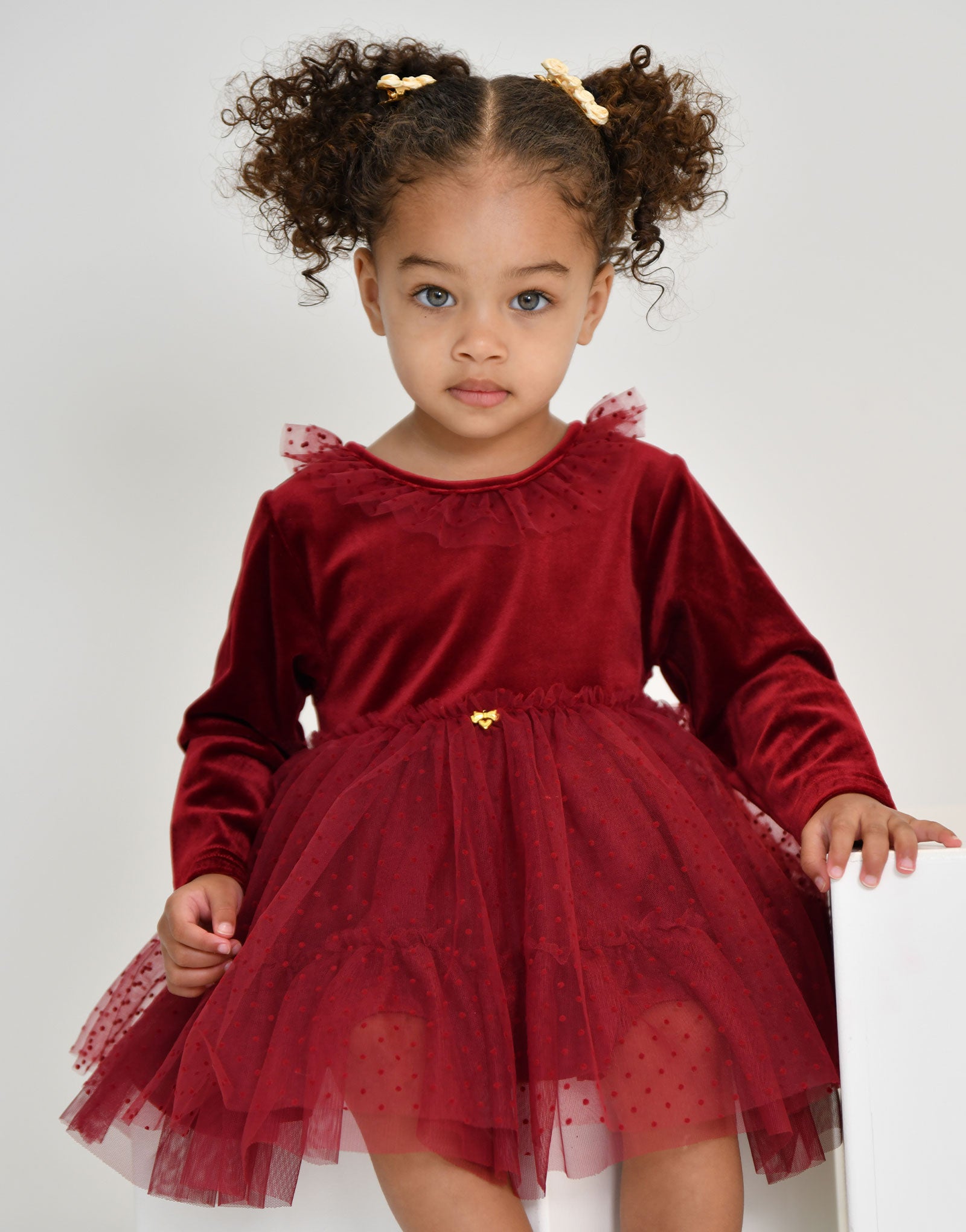 Micha Velveteen Baby Dress Port