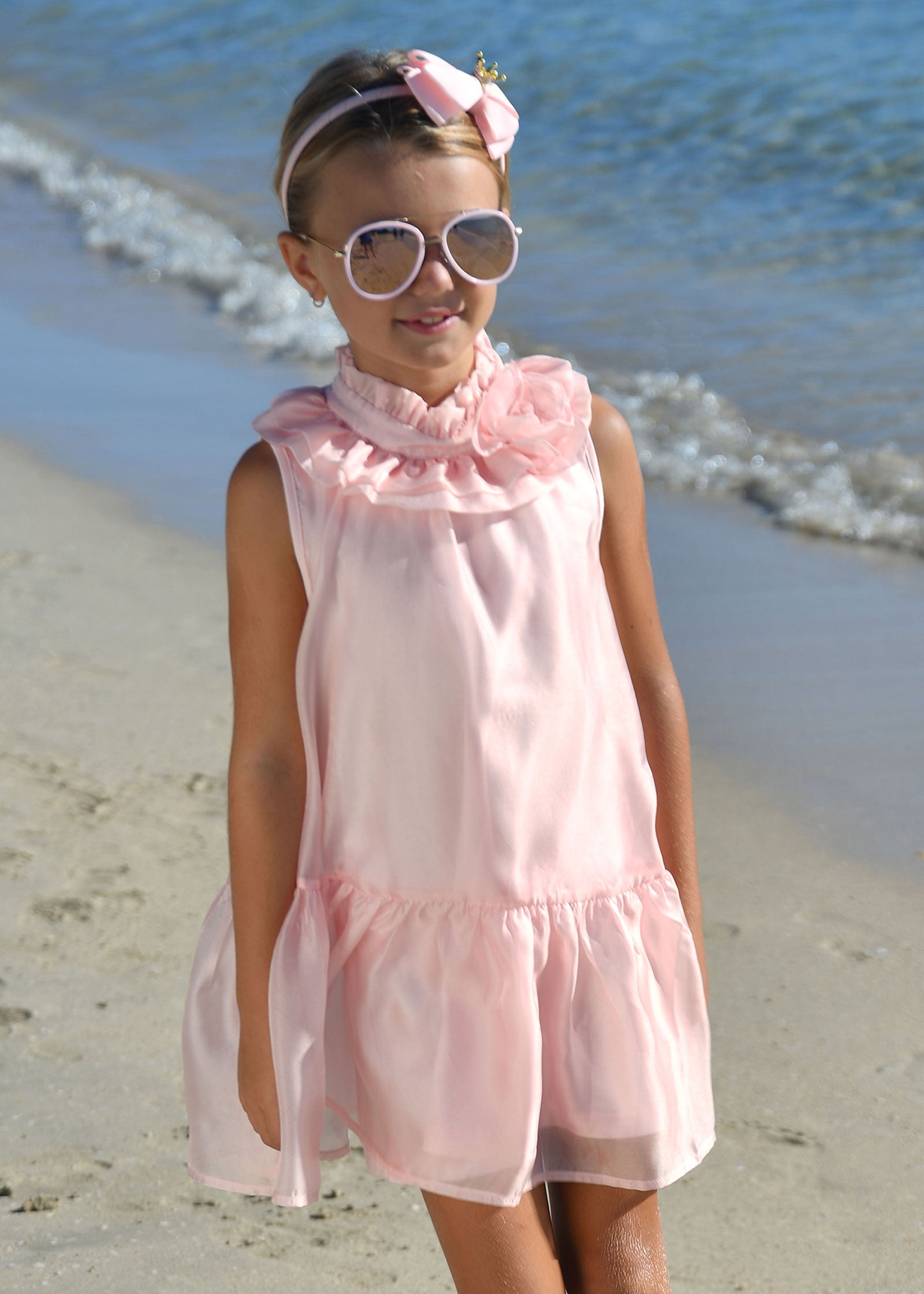 Mila Rose Detail Dress Pale Pink  Angel's Face