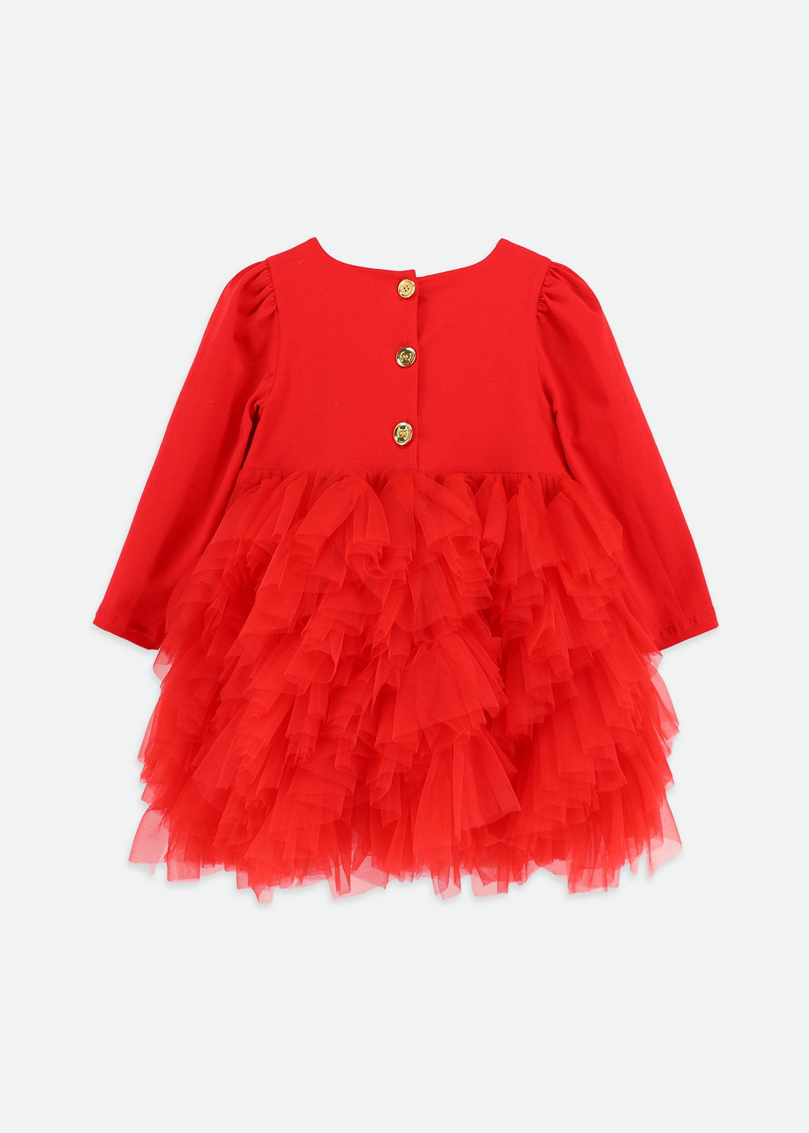 Mille Feuille Baby Dress Red