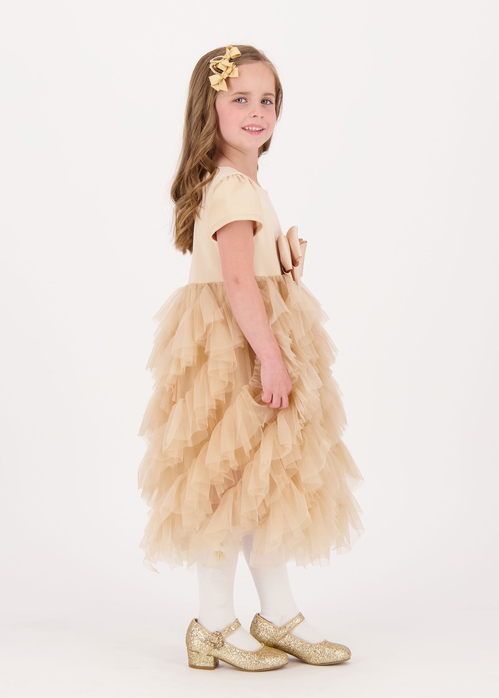 Mille Feuille Dress Sand