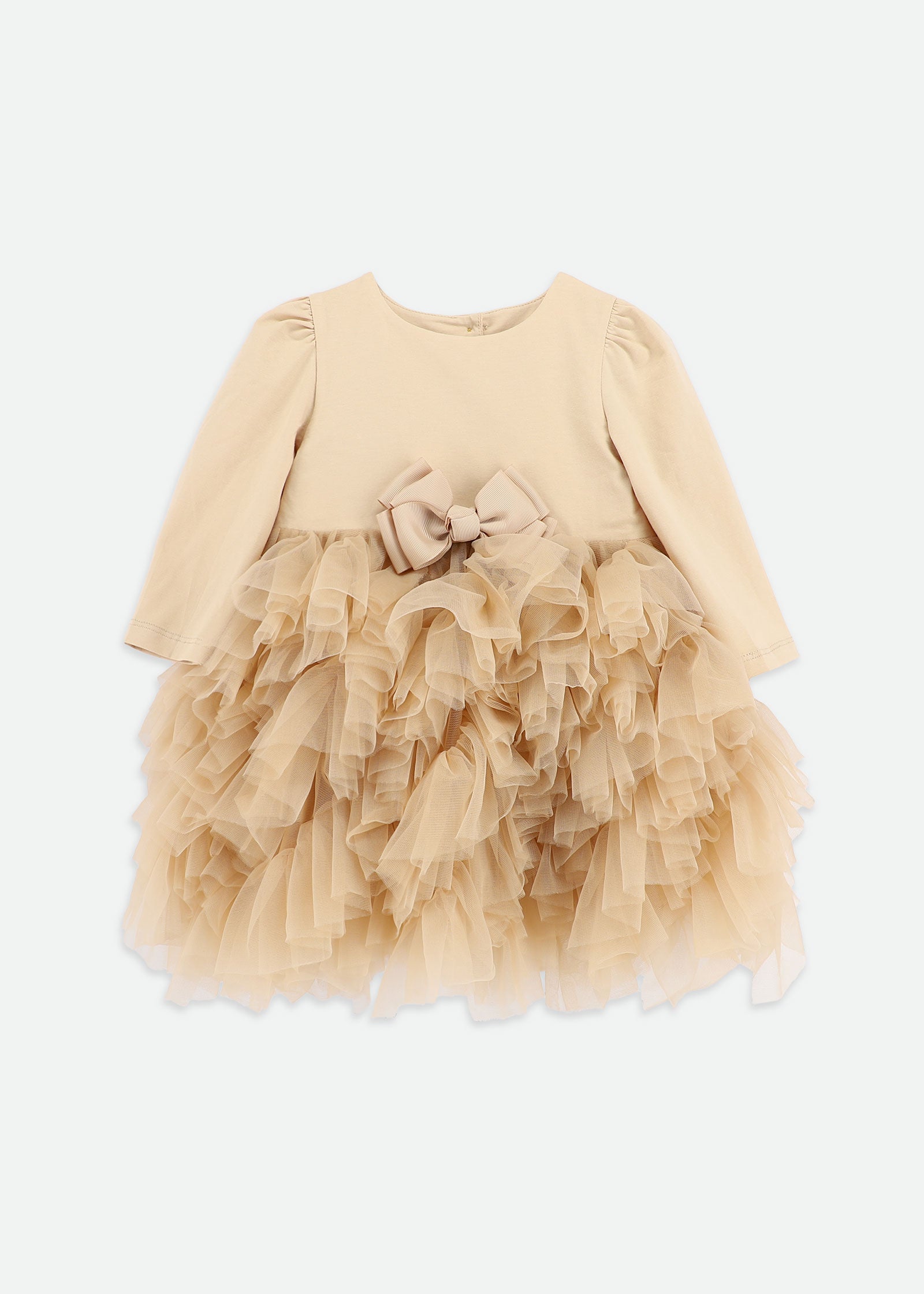 Mille Feuille L/S Baby Dress Sand